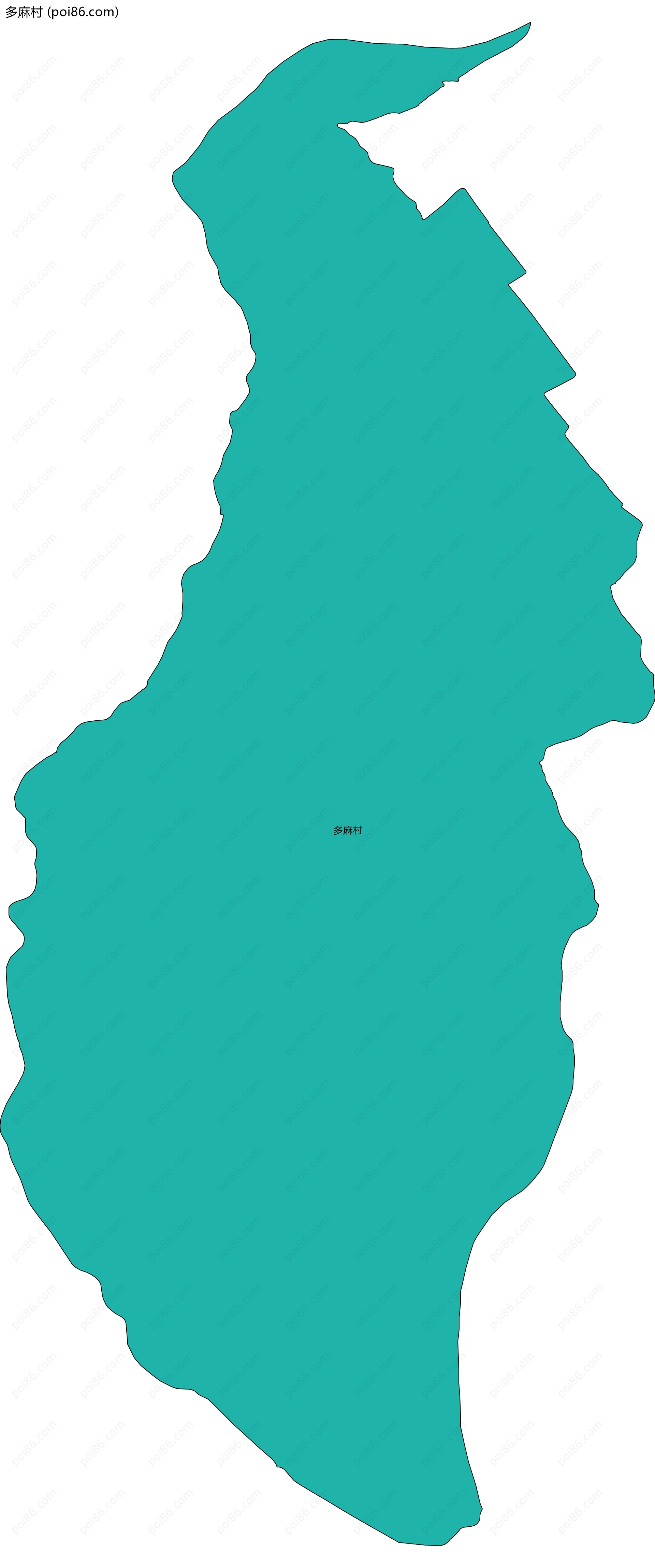 多麻村边界地图