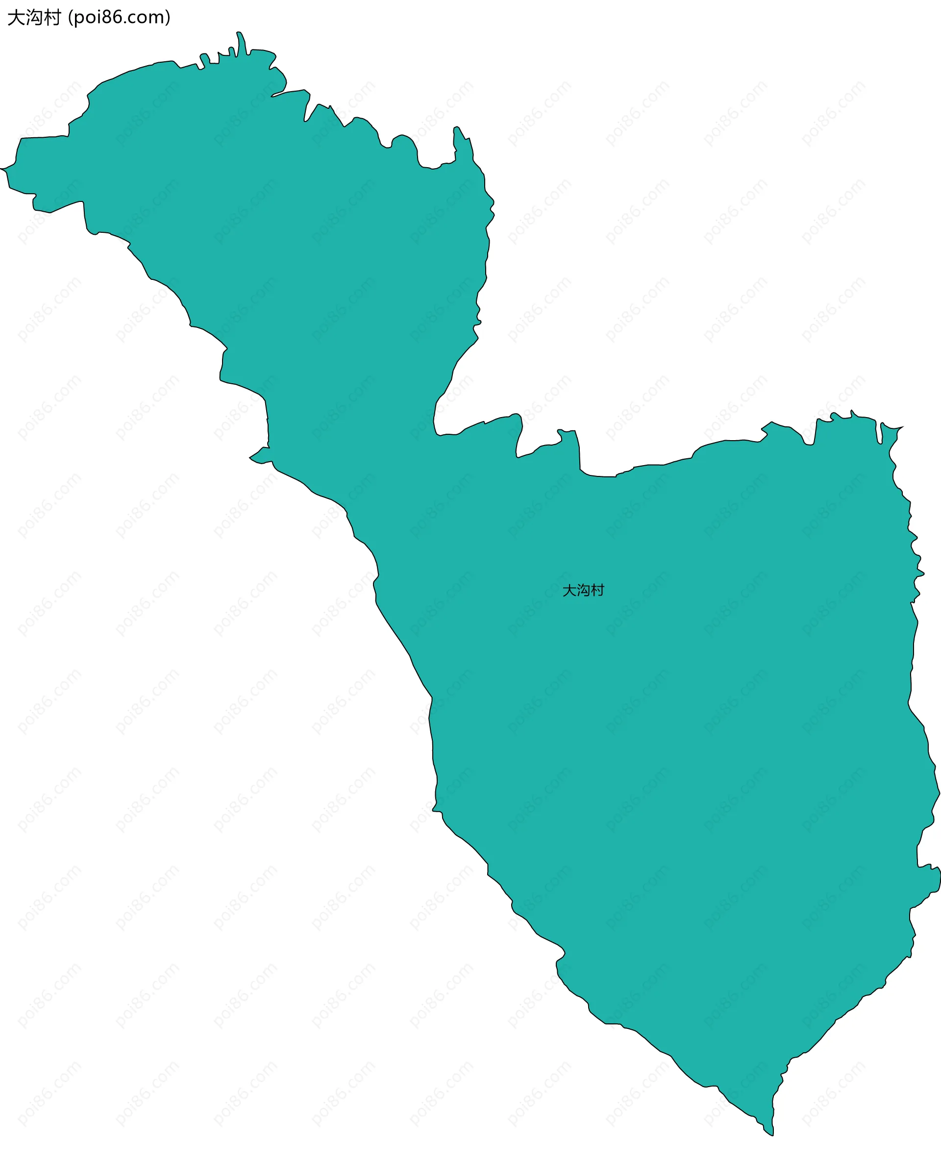 大沟村边界地图