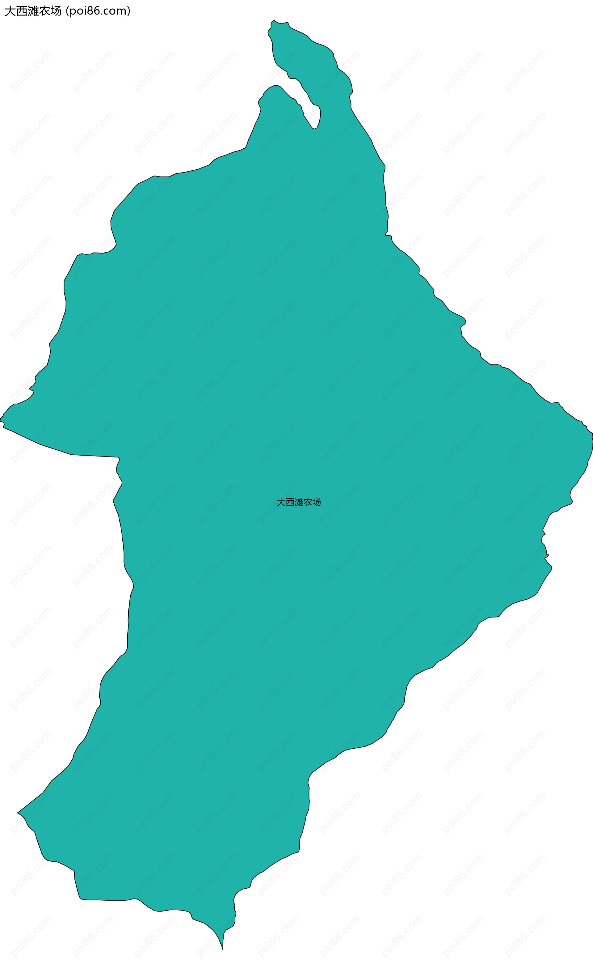 大西滩农场边界地图