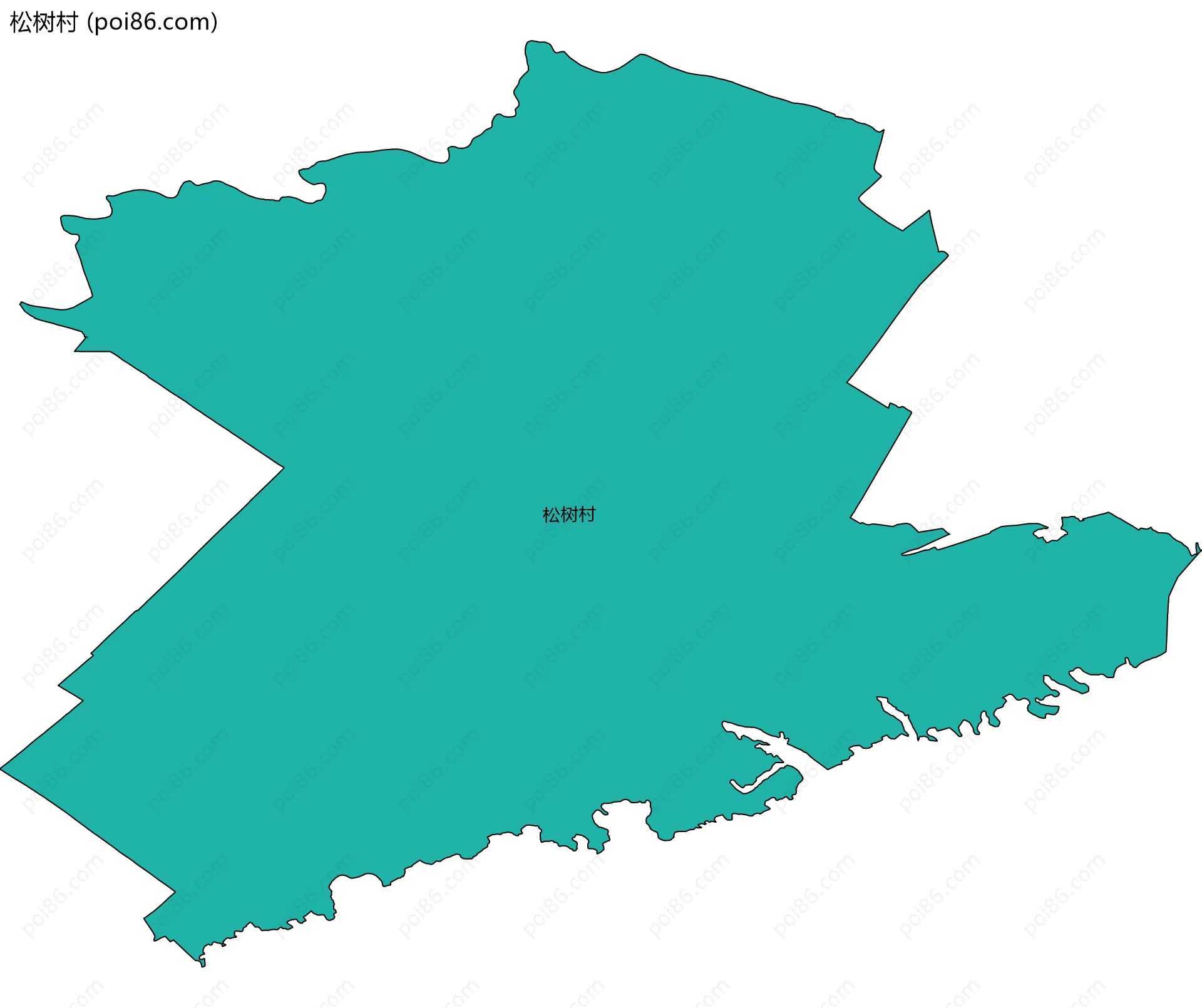 松树村边界地图