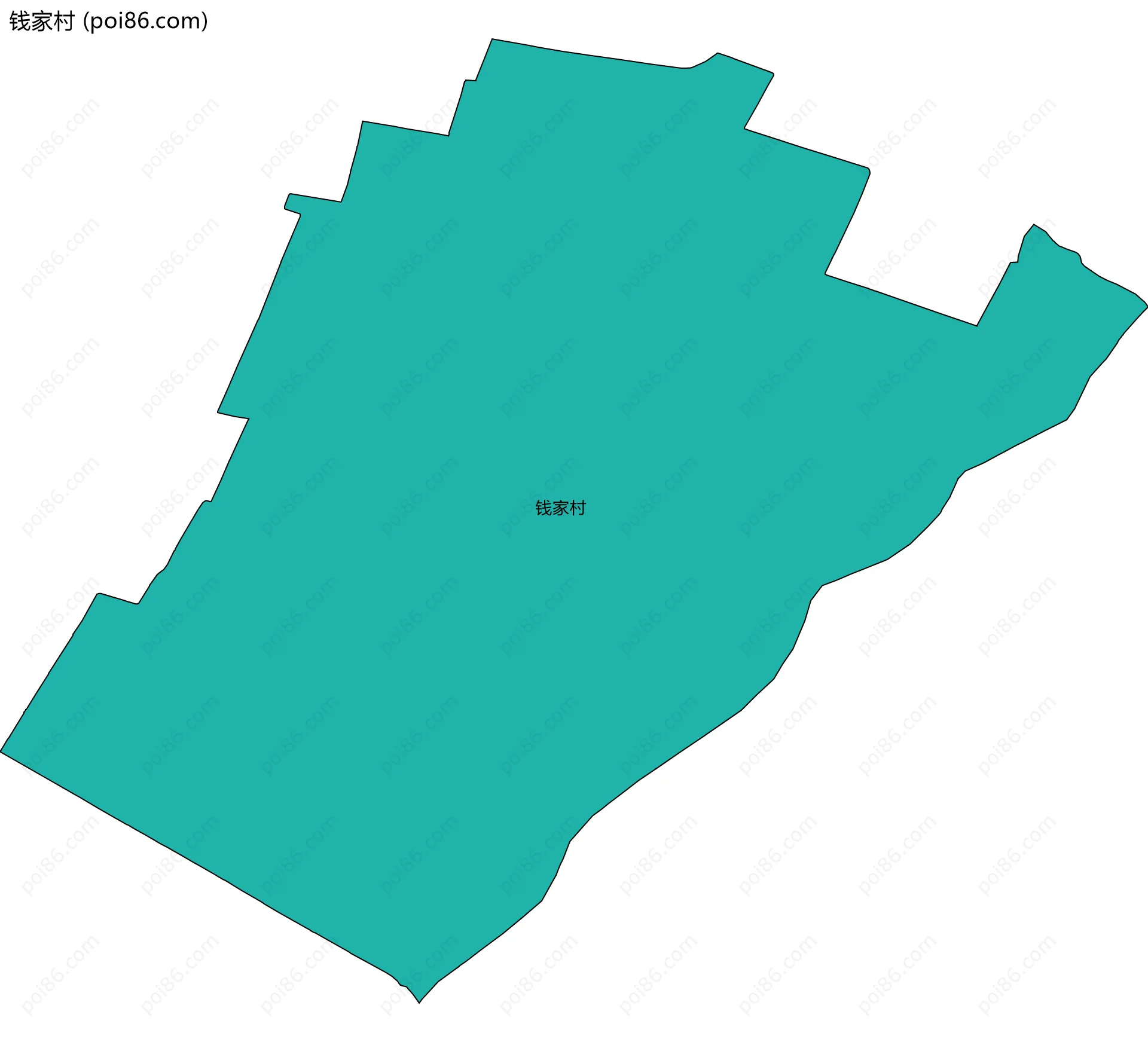 钱家村边界地图