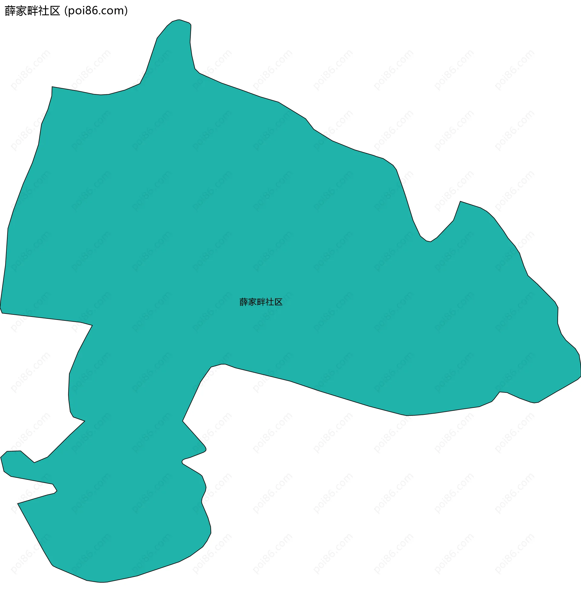 薛家畔社区边界地图