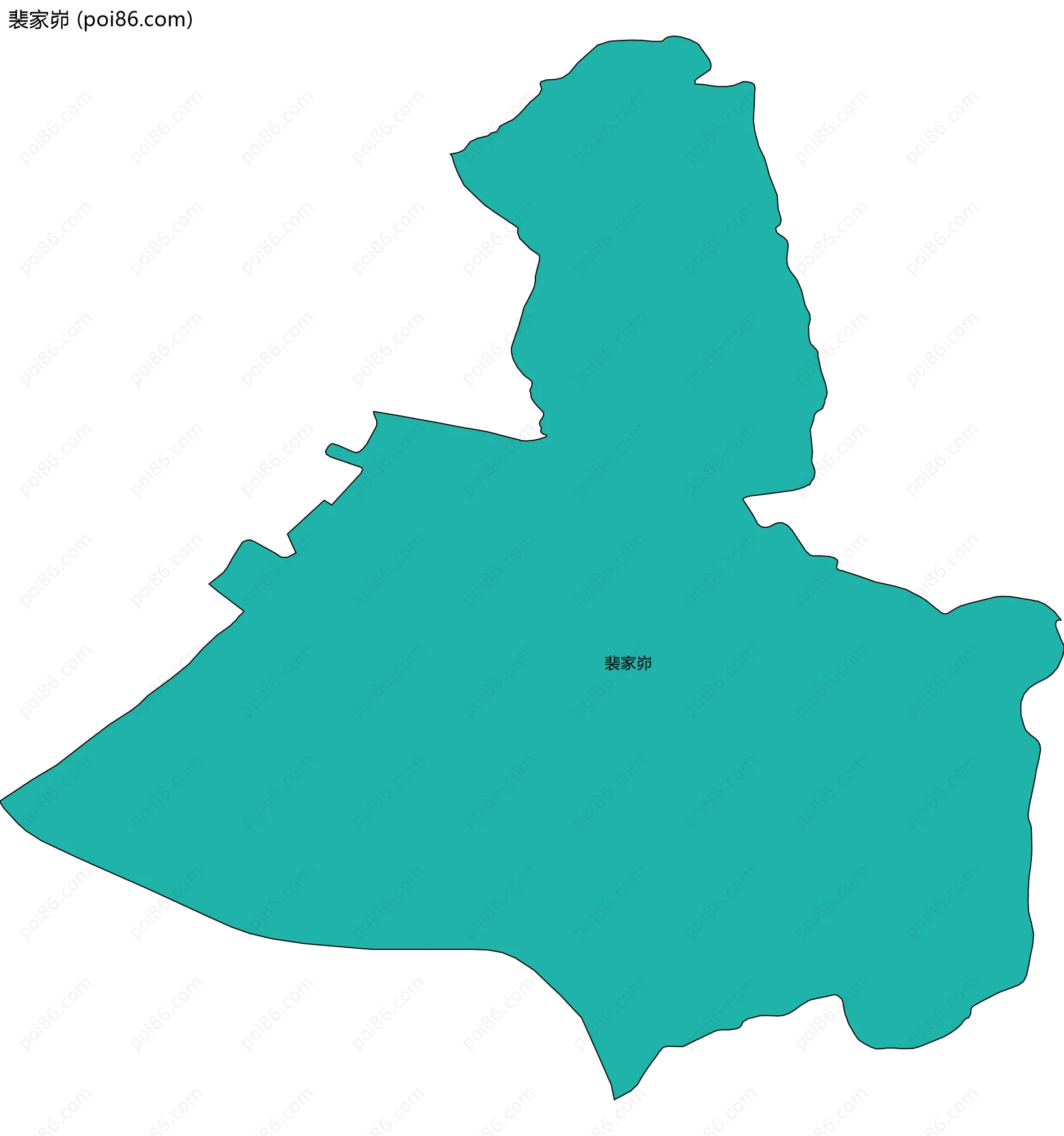 裴家峁边界地图