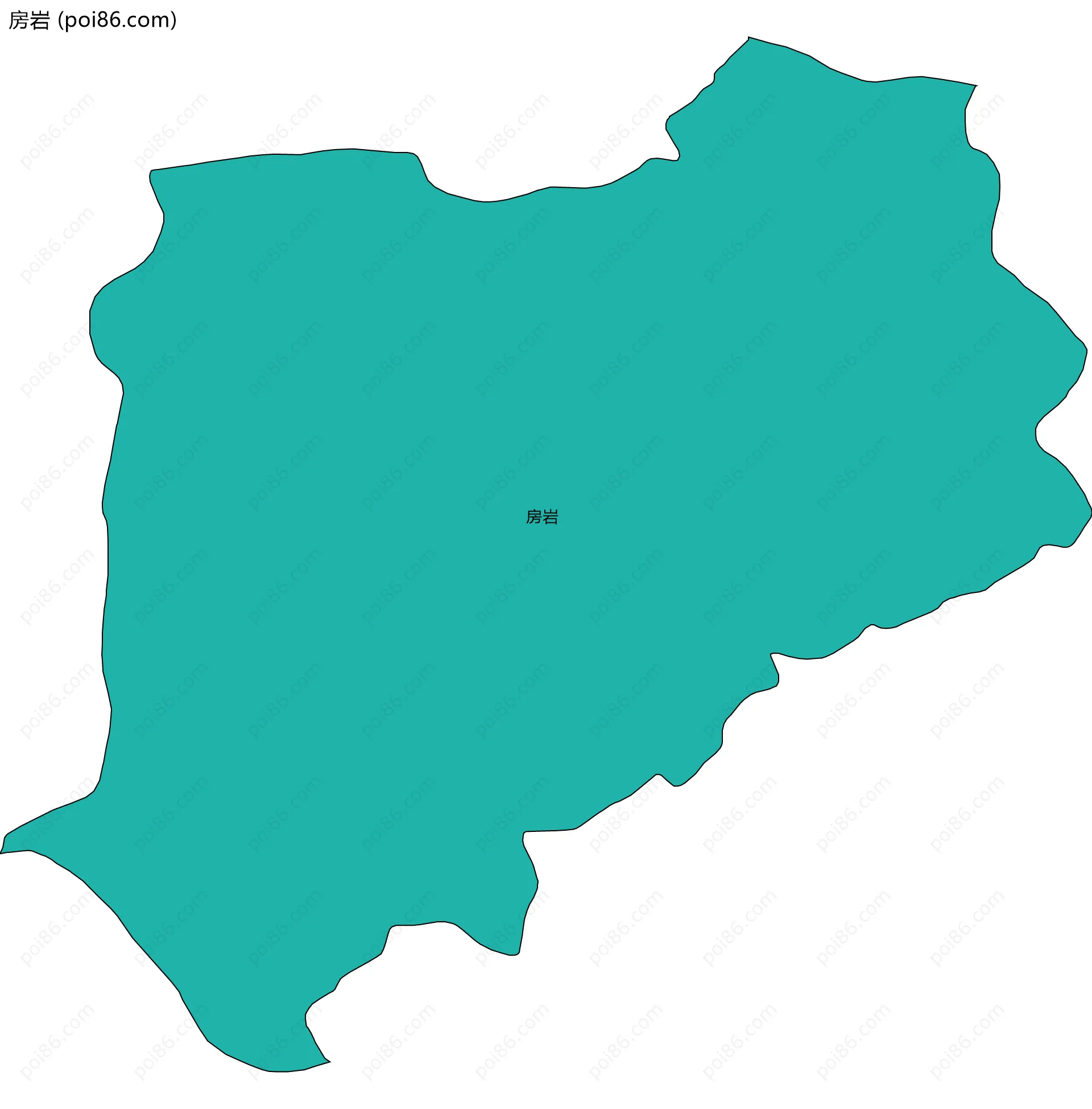 房岩边界地图