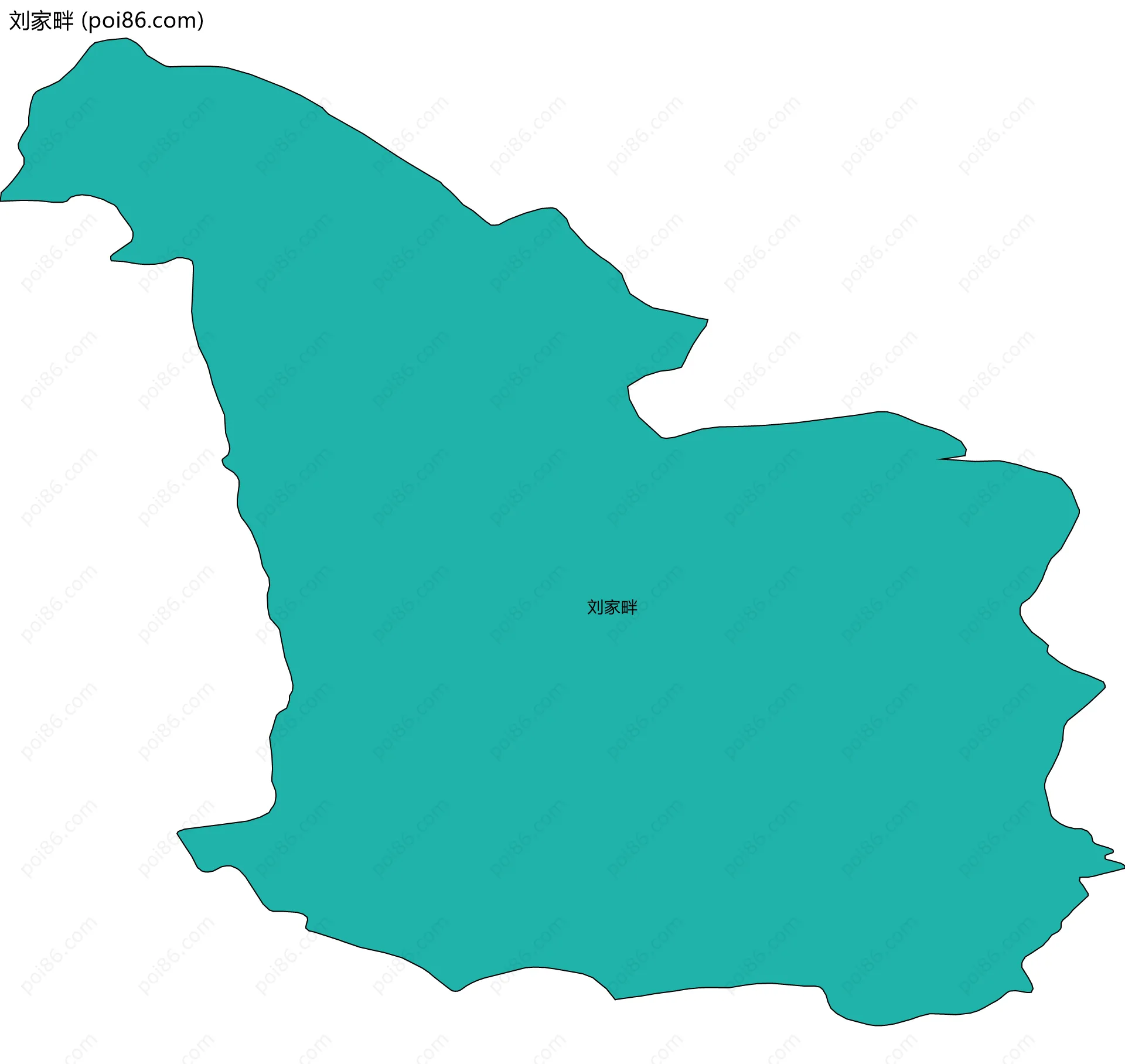 刘家畔边界地图