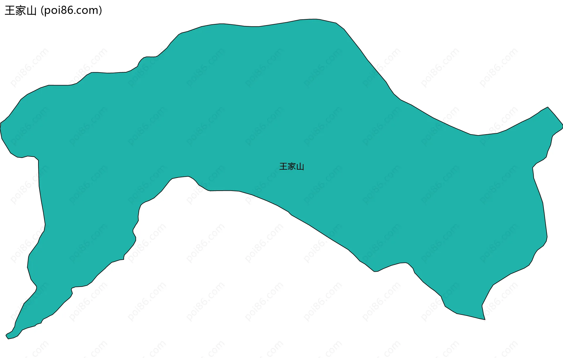 王家山边界地图