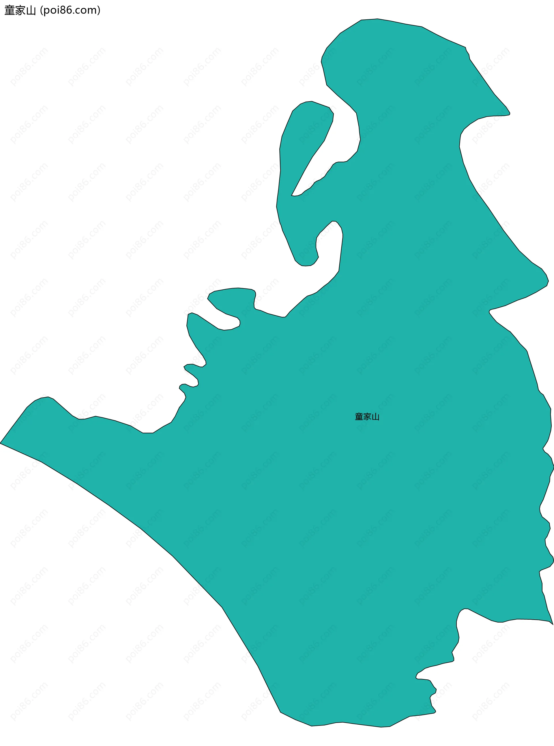 童家山边界地图