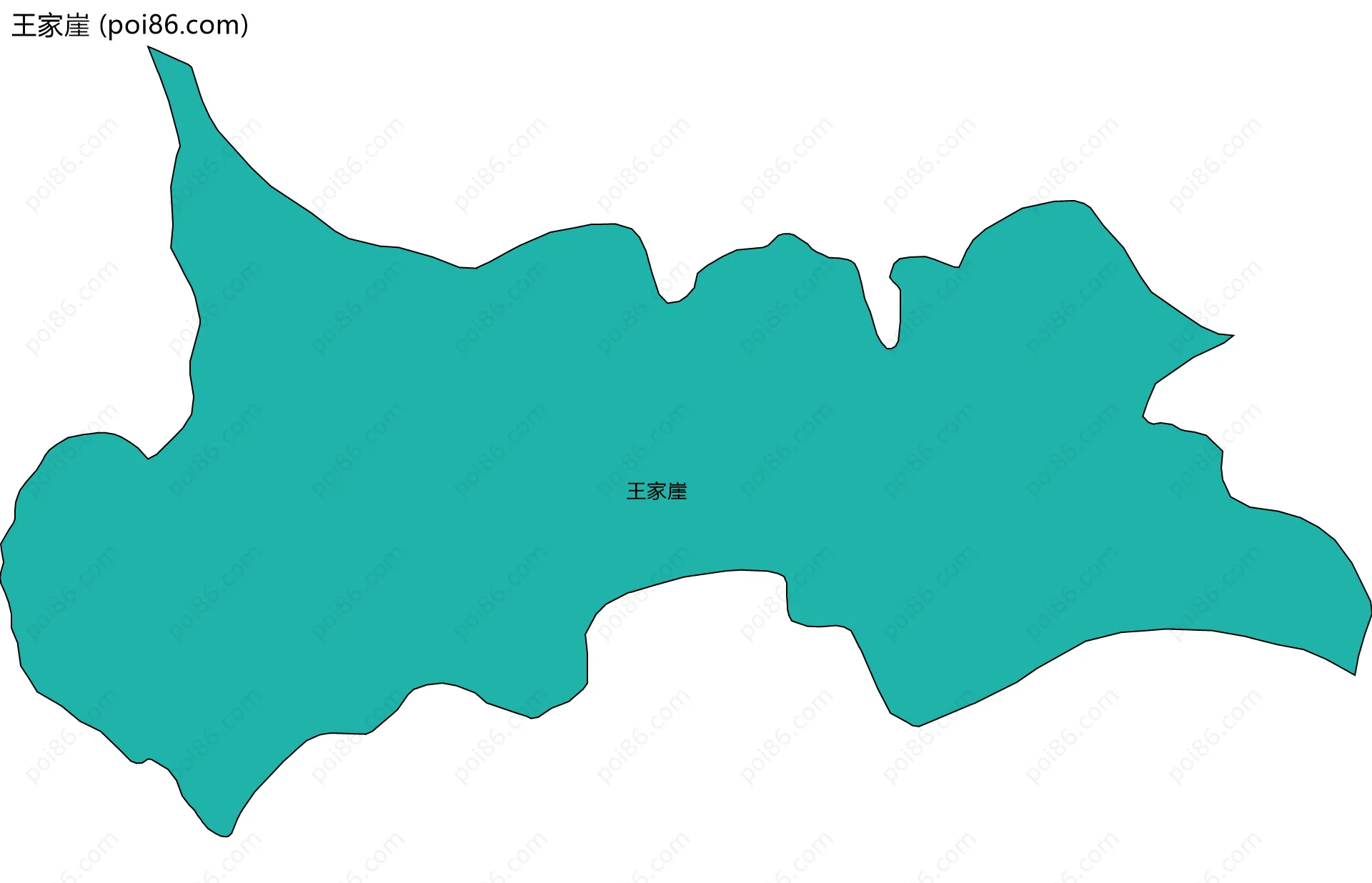 王家崖边界地图