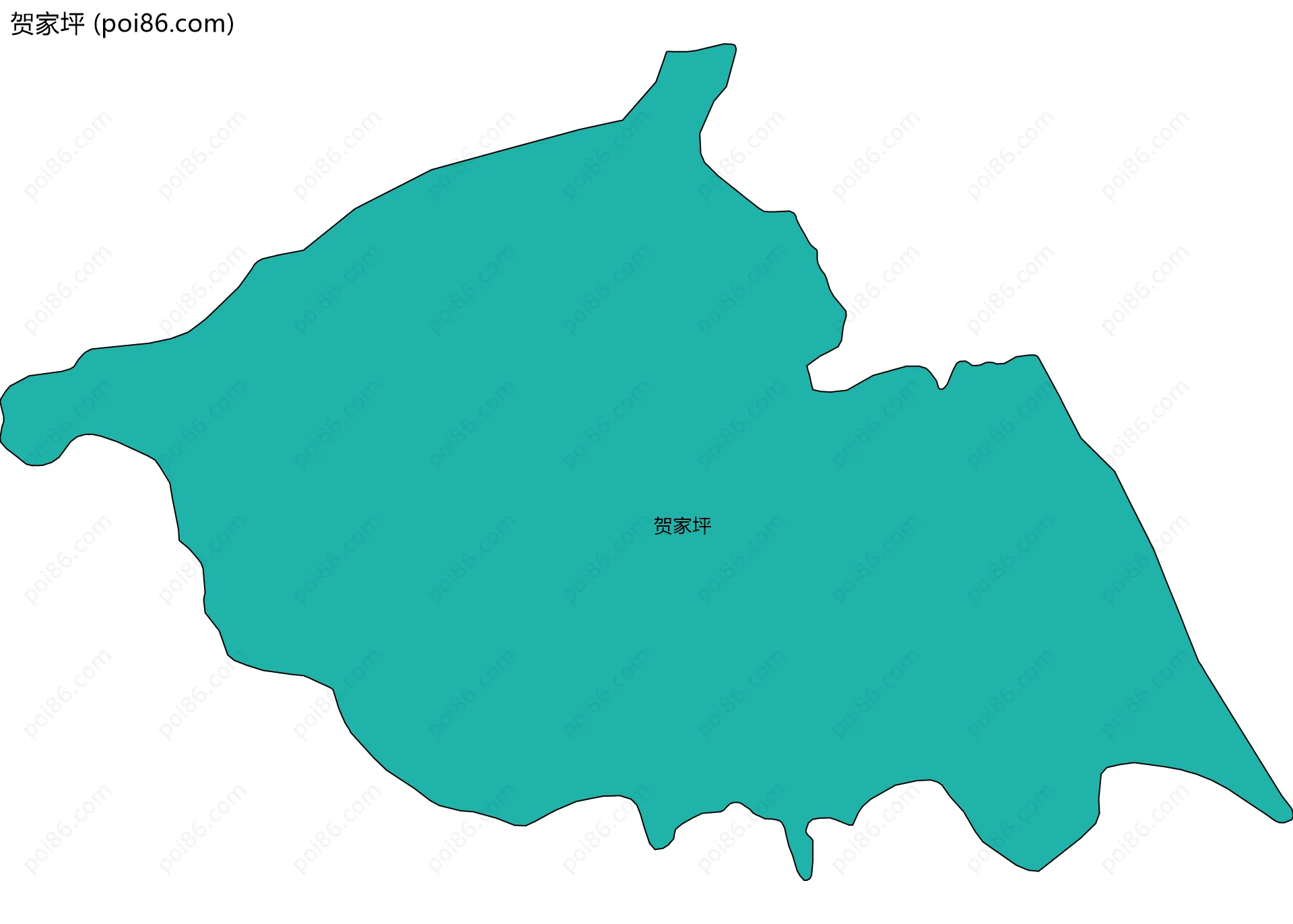 贺家坪边界地图