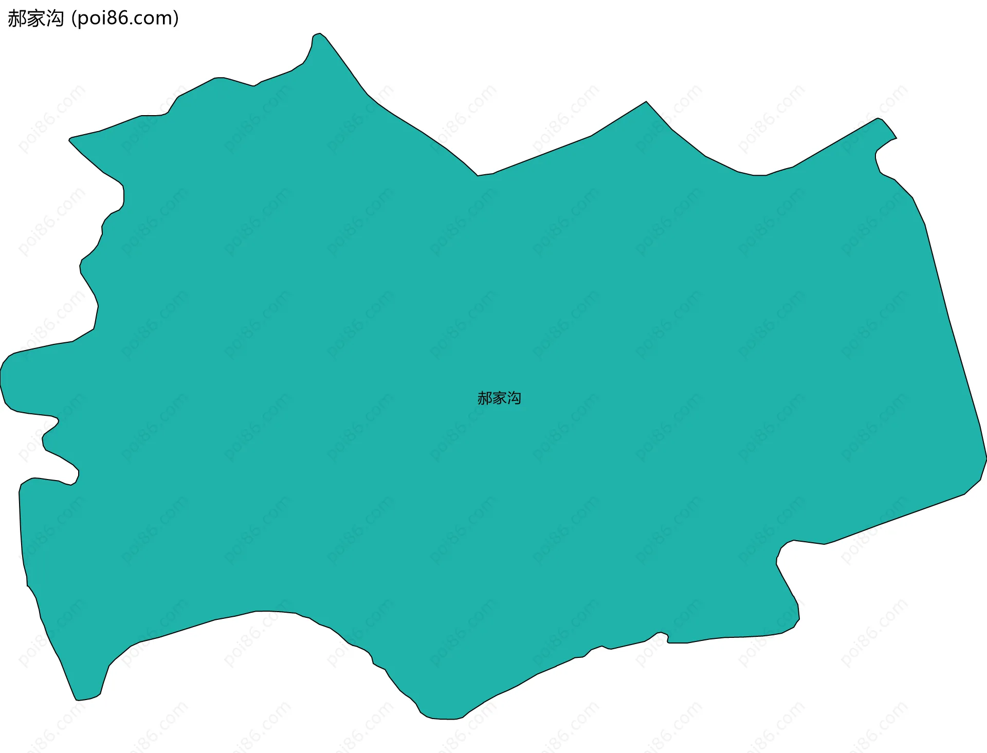 郝家沟边界地图