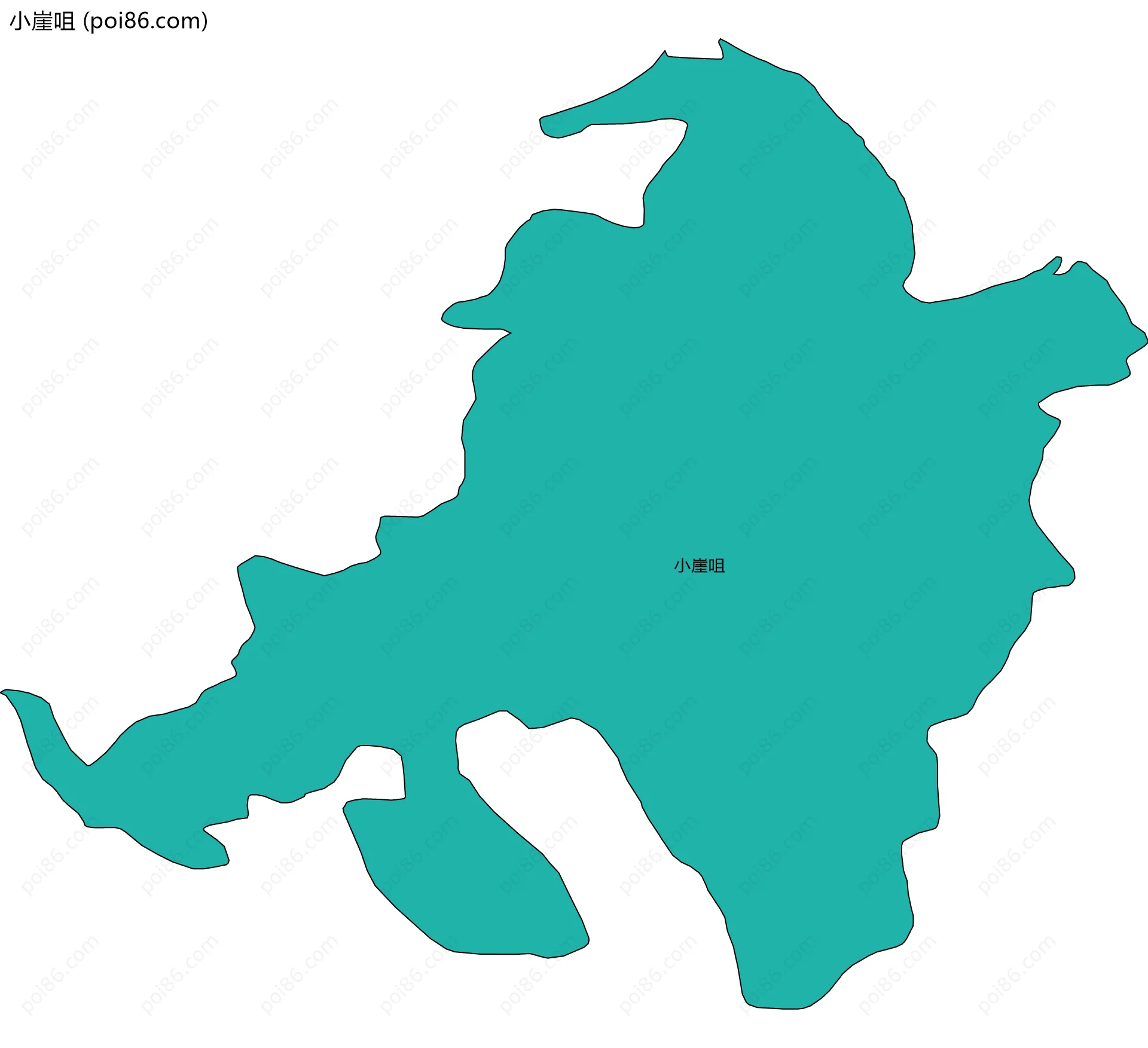 小崖咀边界地图