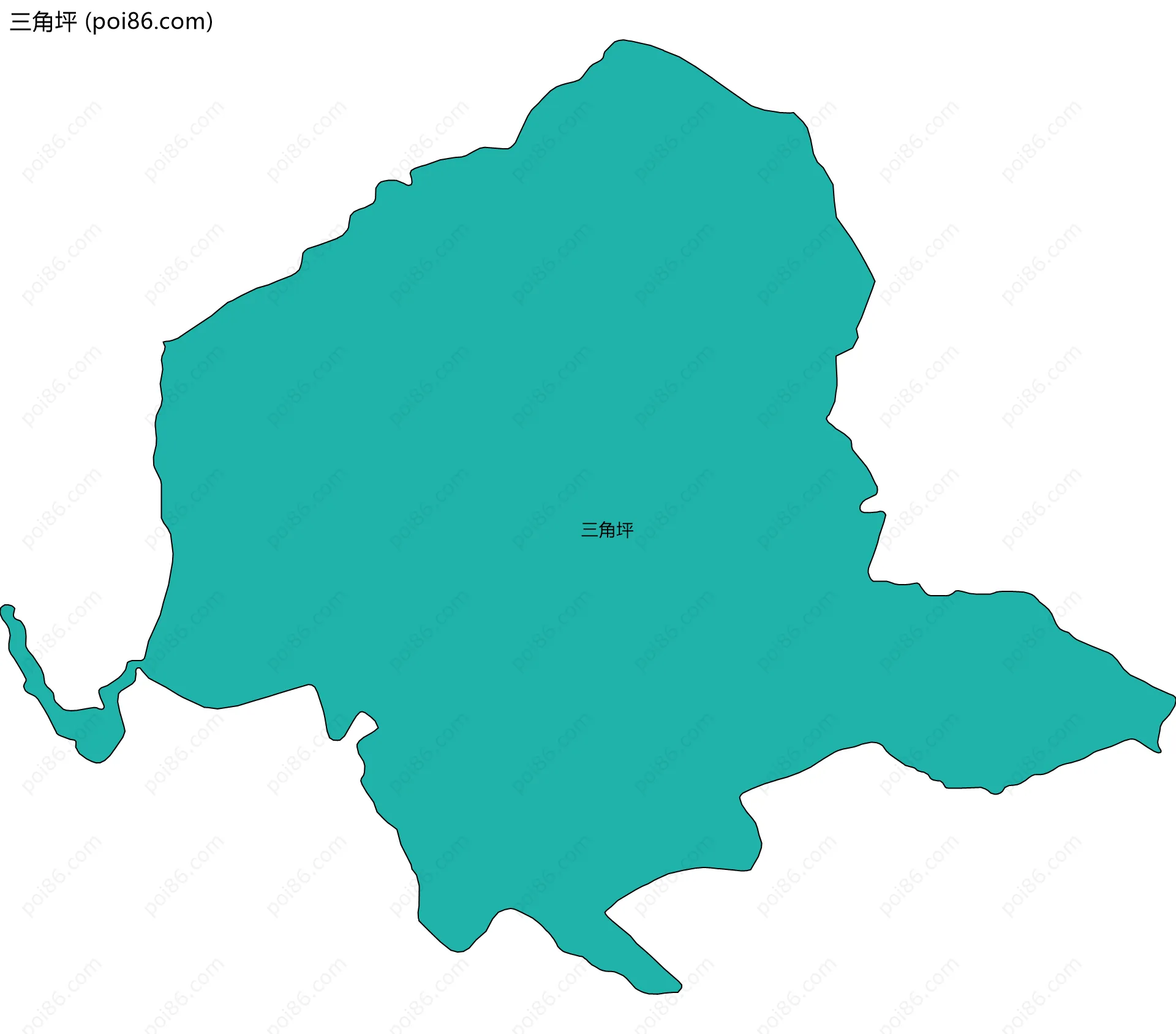 三角坪边界地图