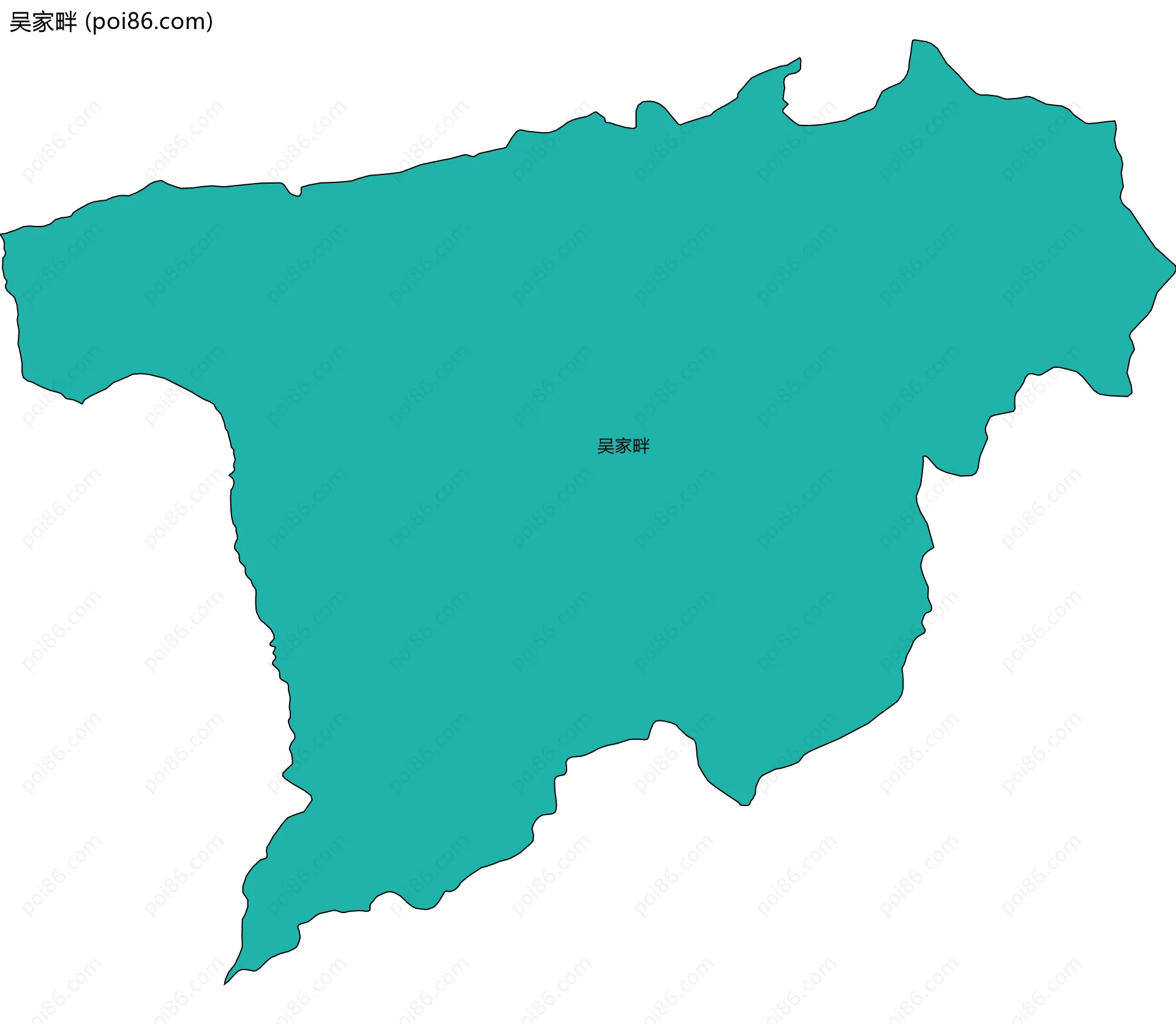 吴家畔边界地图