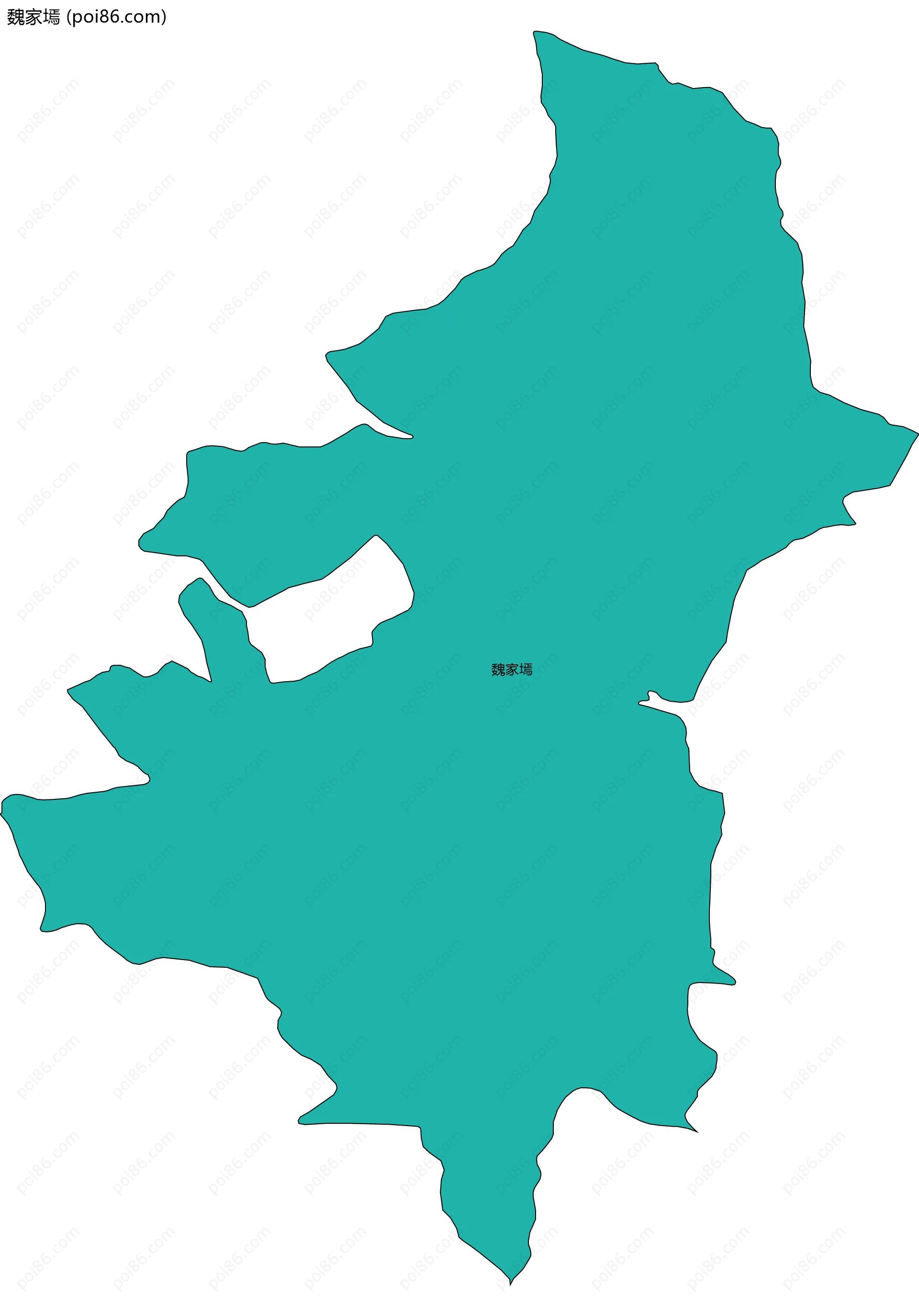 魏家墕边界地图