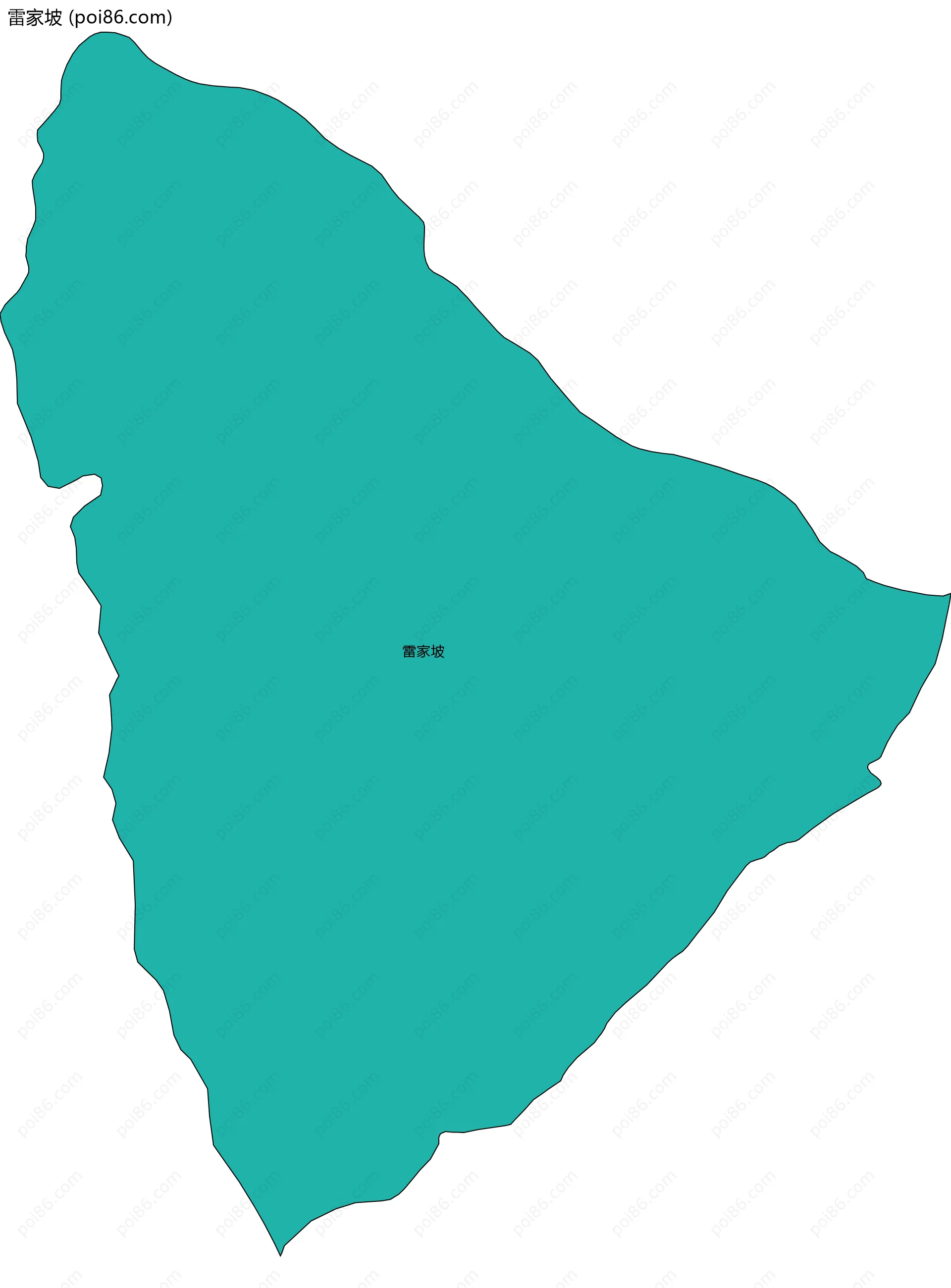 雷家坡边界地图