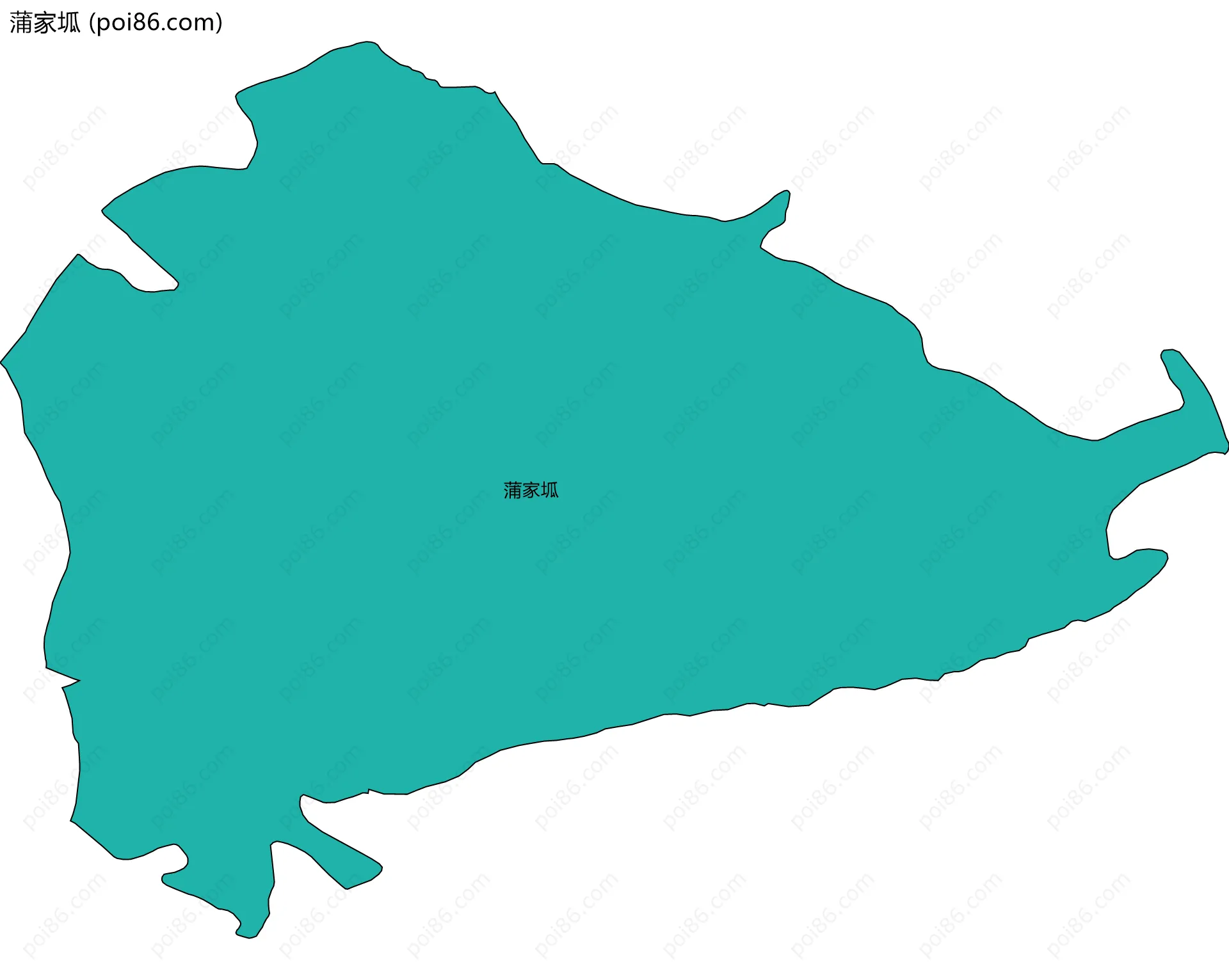 蒲家坬边界地图