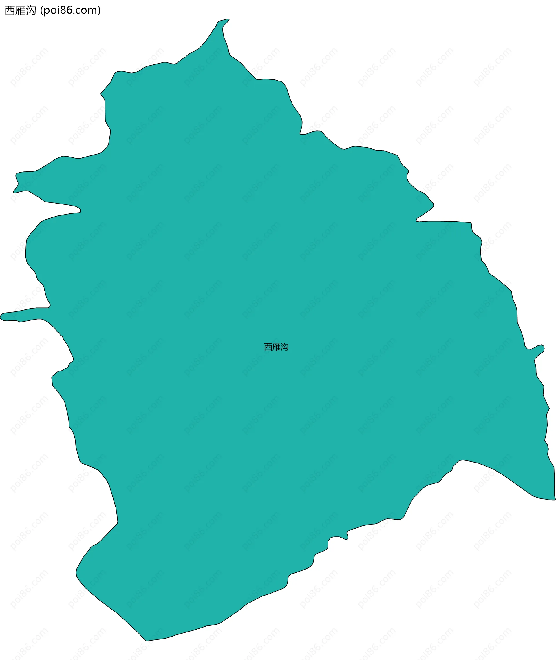 西雁沟边界地图