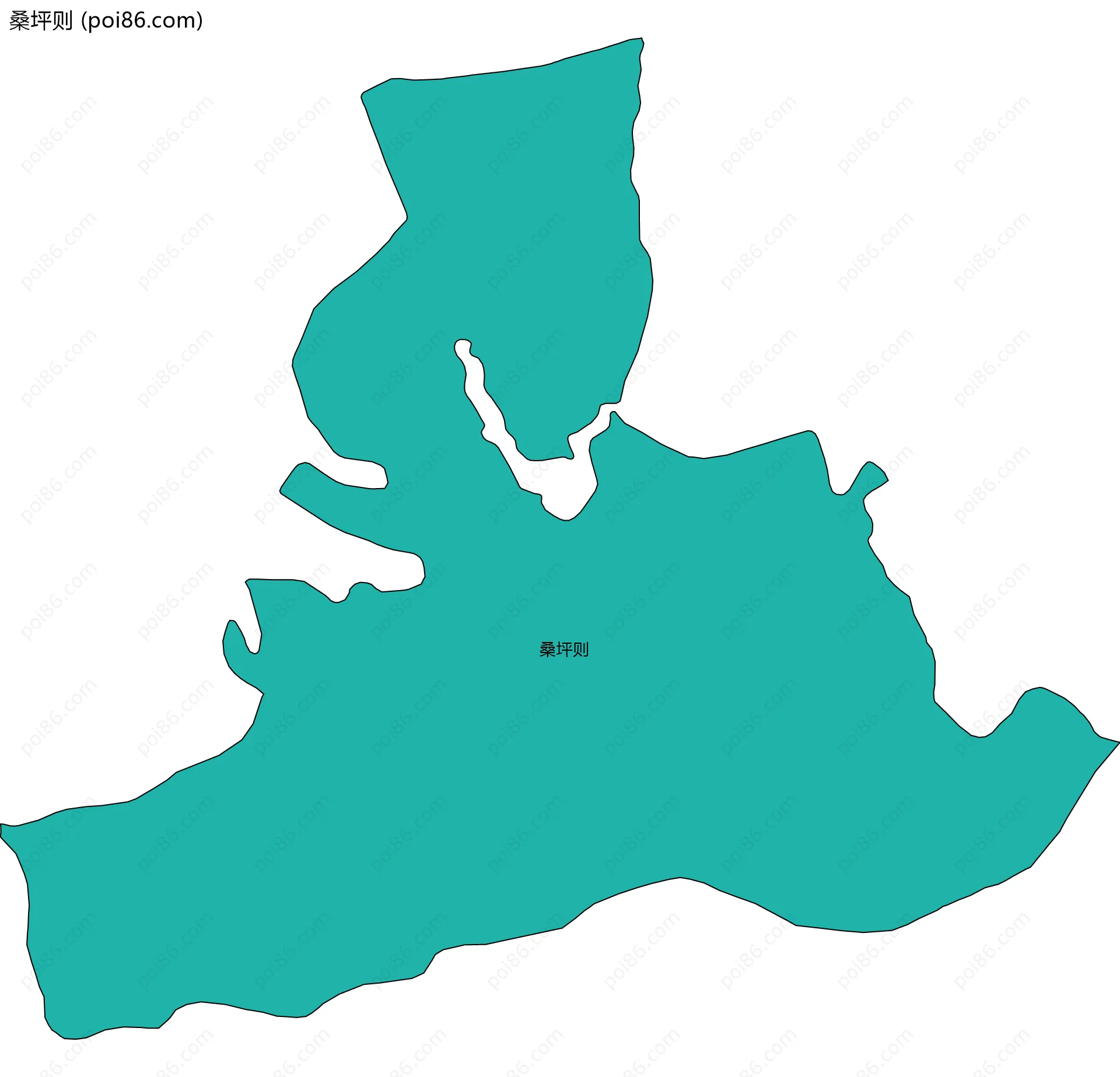 桑坪则边界地图