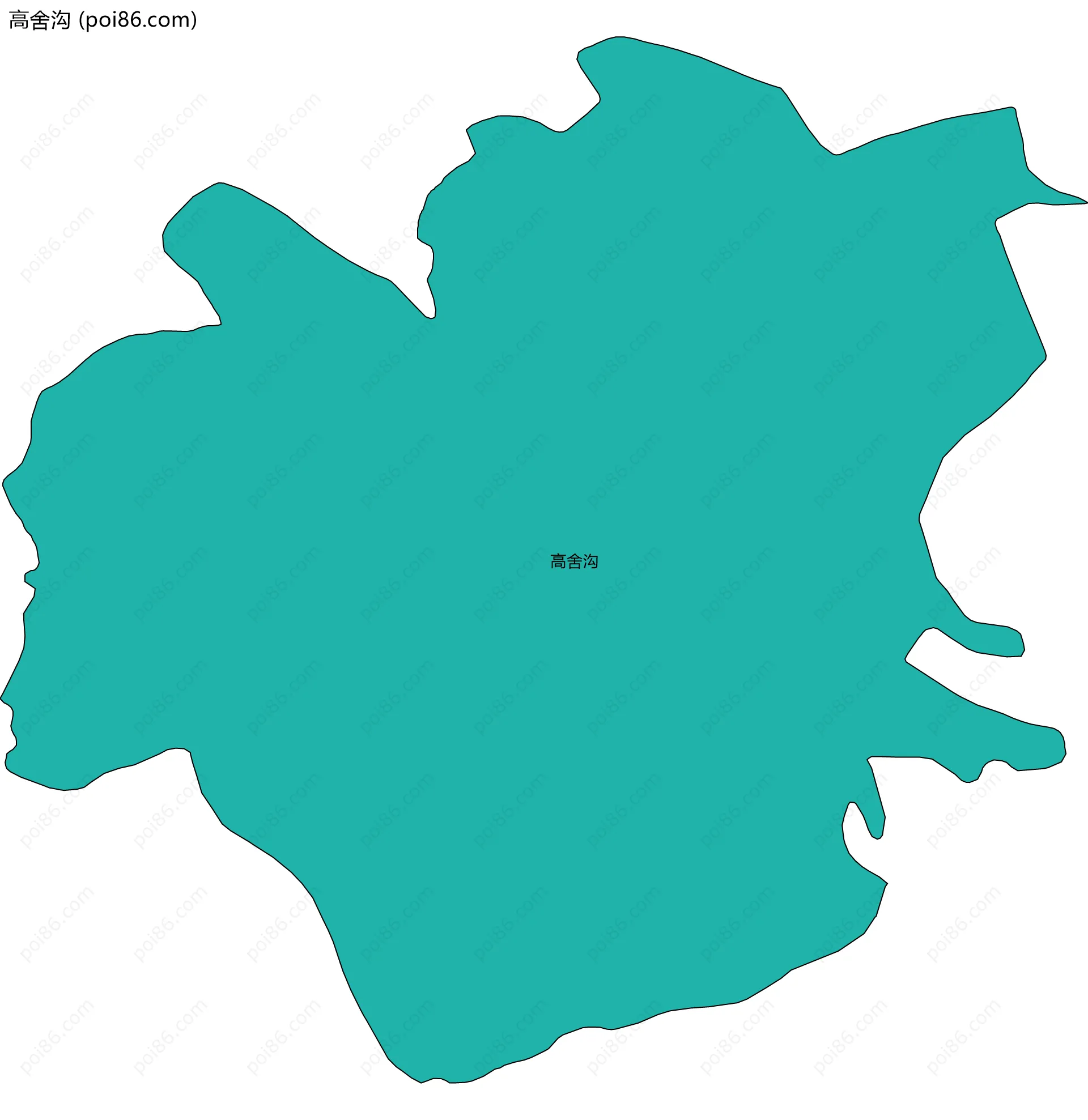 高舍沟边界地图