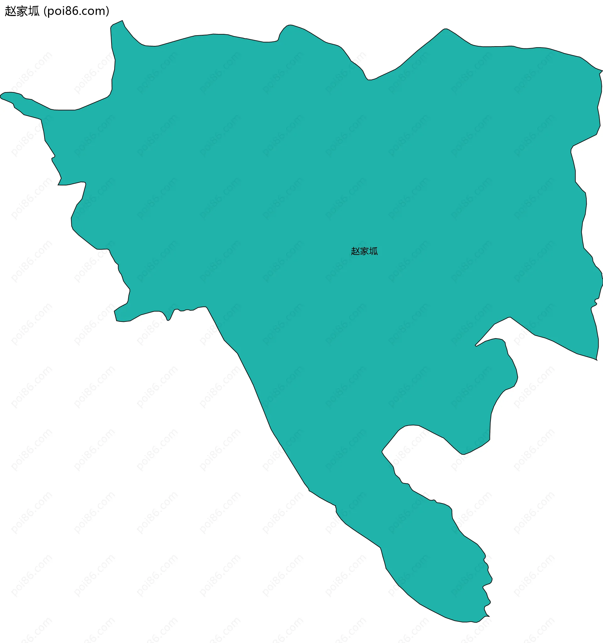 赵家坬边界地图