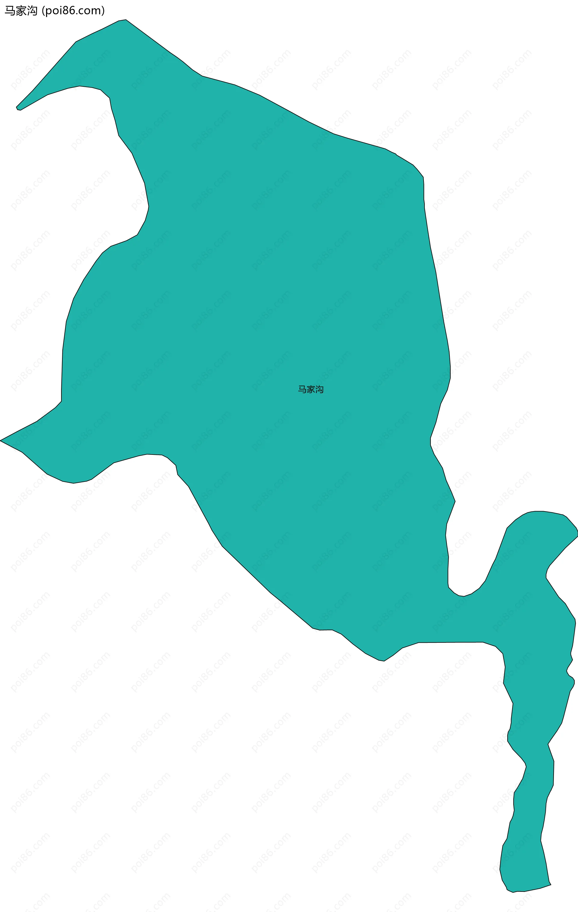 马家沟边界地图