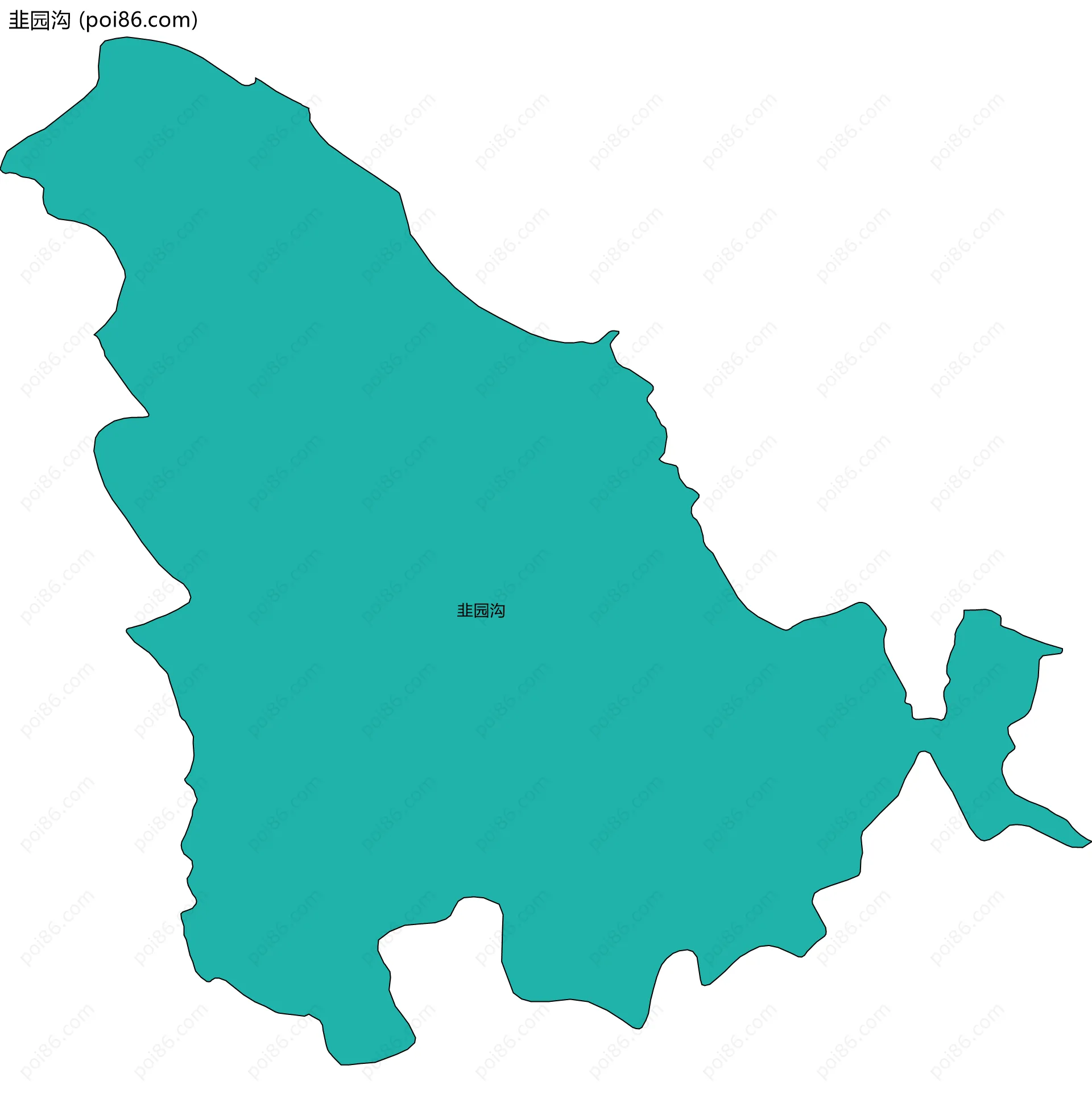 韭园沟边界地图