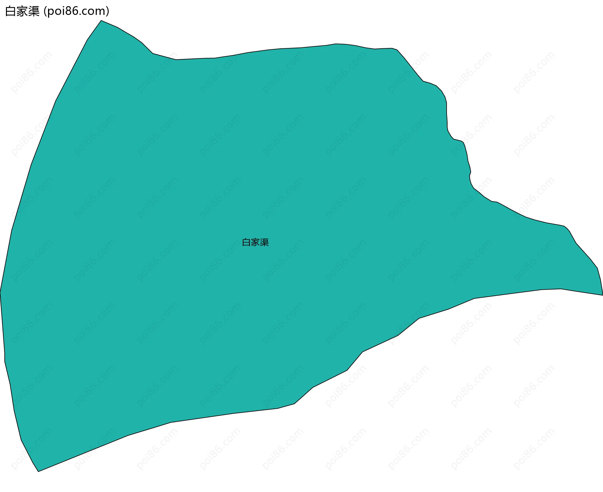 白家渠边界地图