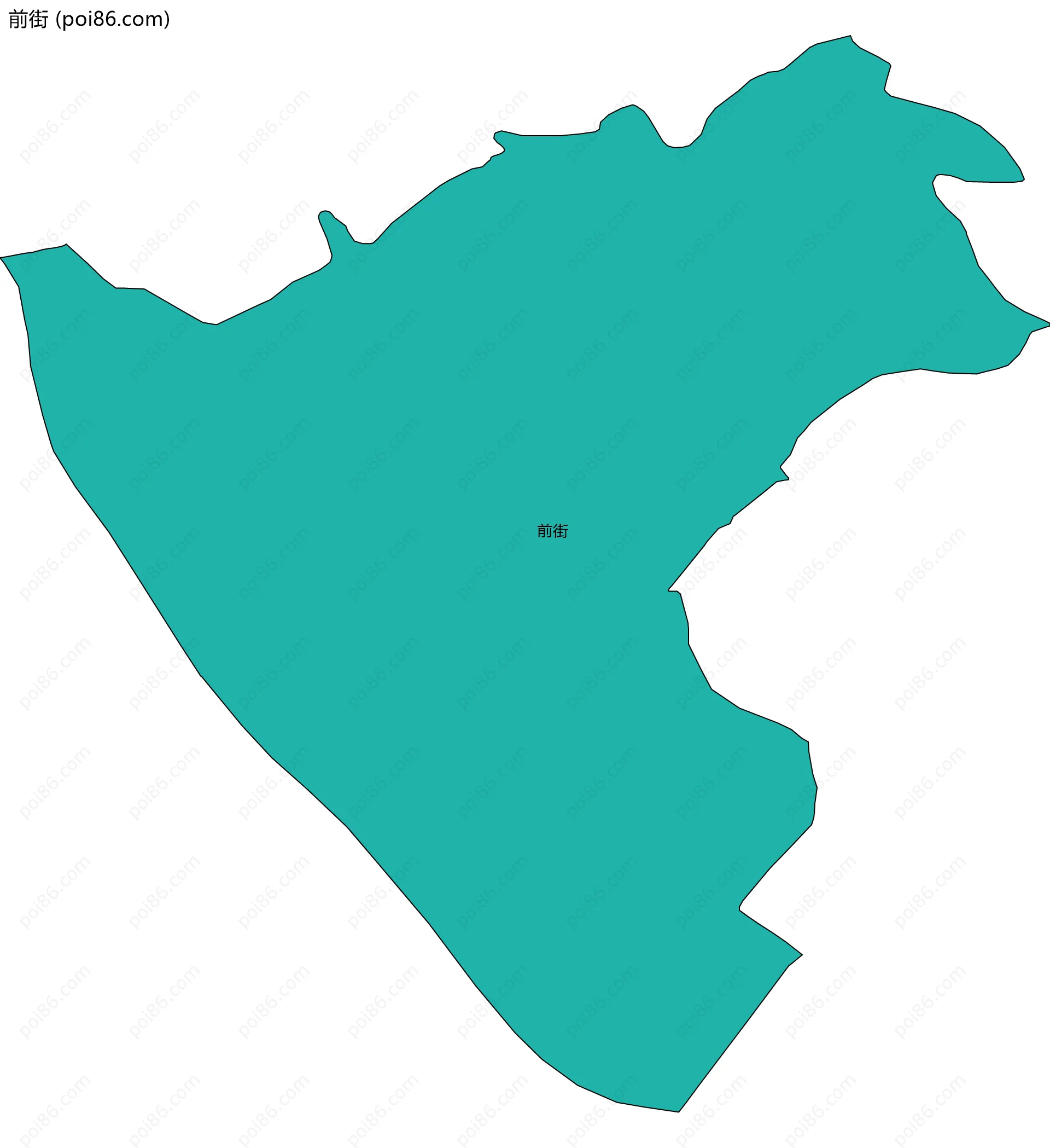 前街边界地图
