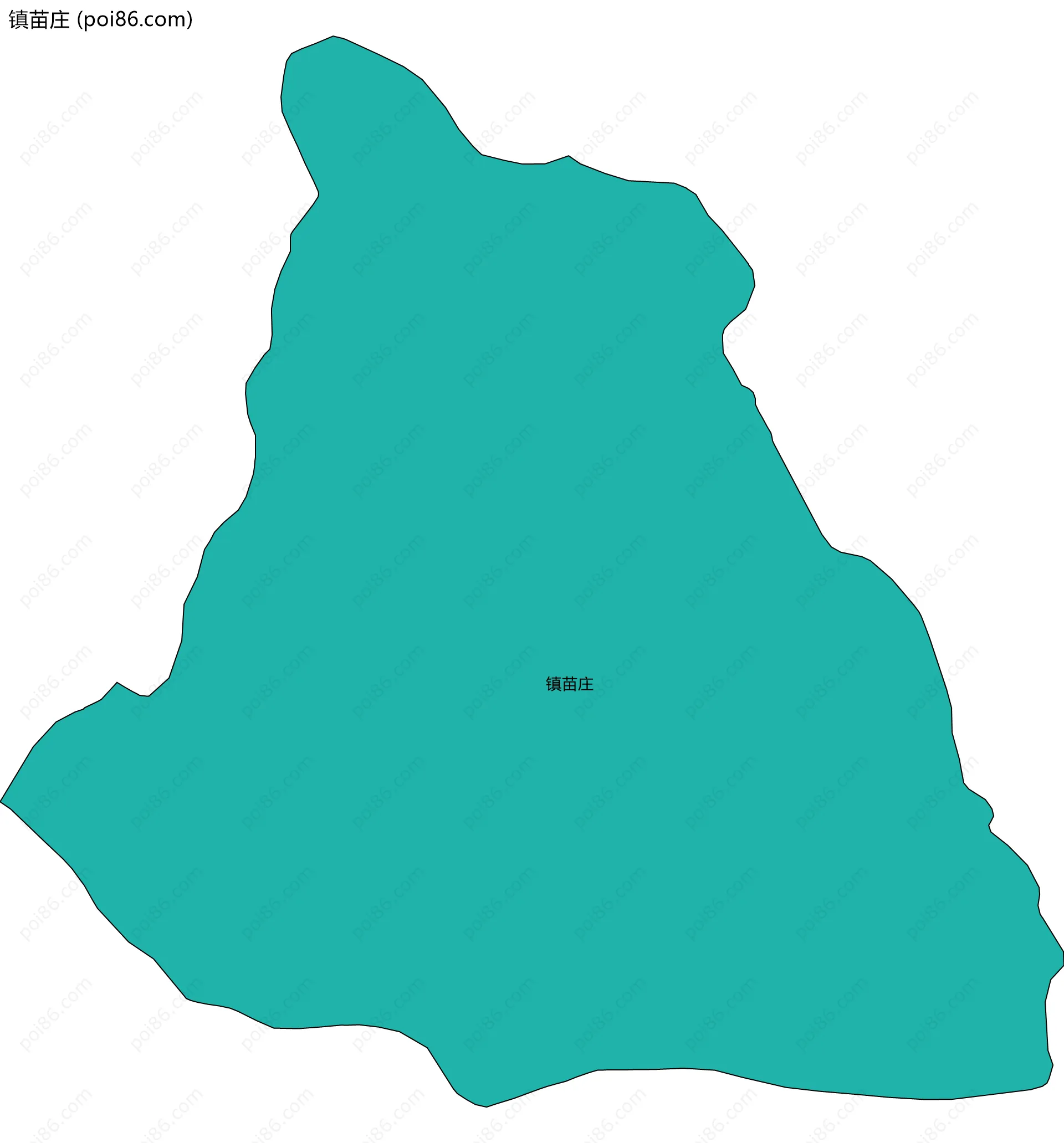 镇苗庄边界地图