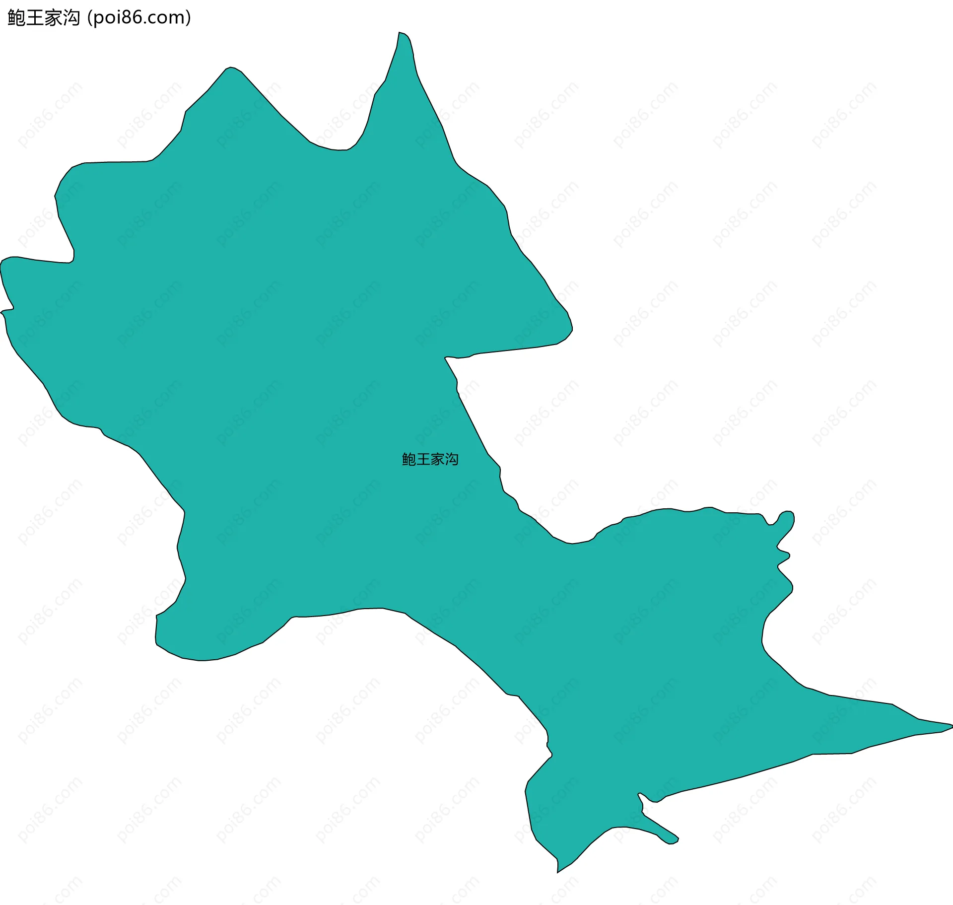 鲍王家沟边界地图