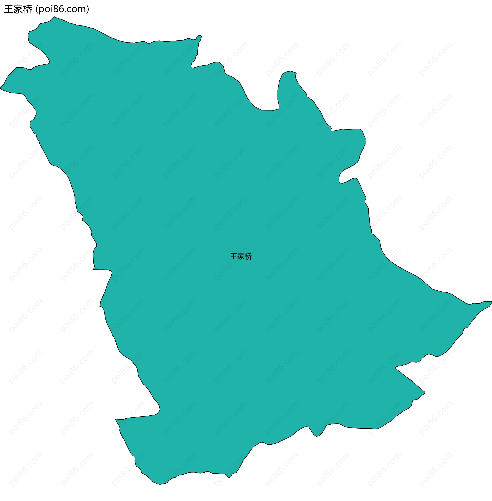 王家桥边界地图
