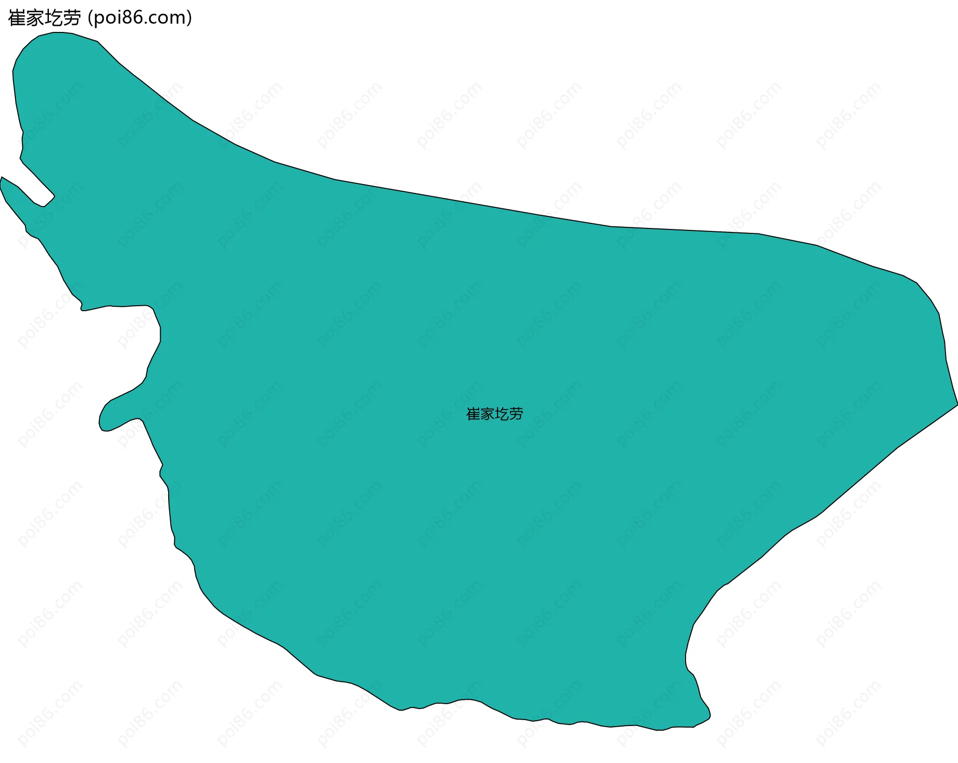崔家圪劳边界地图