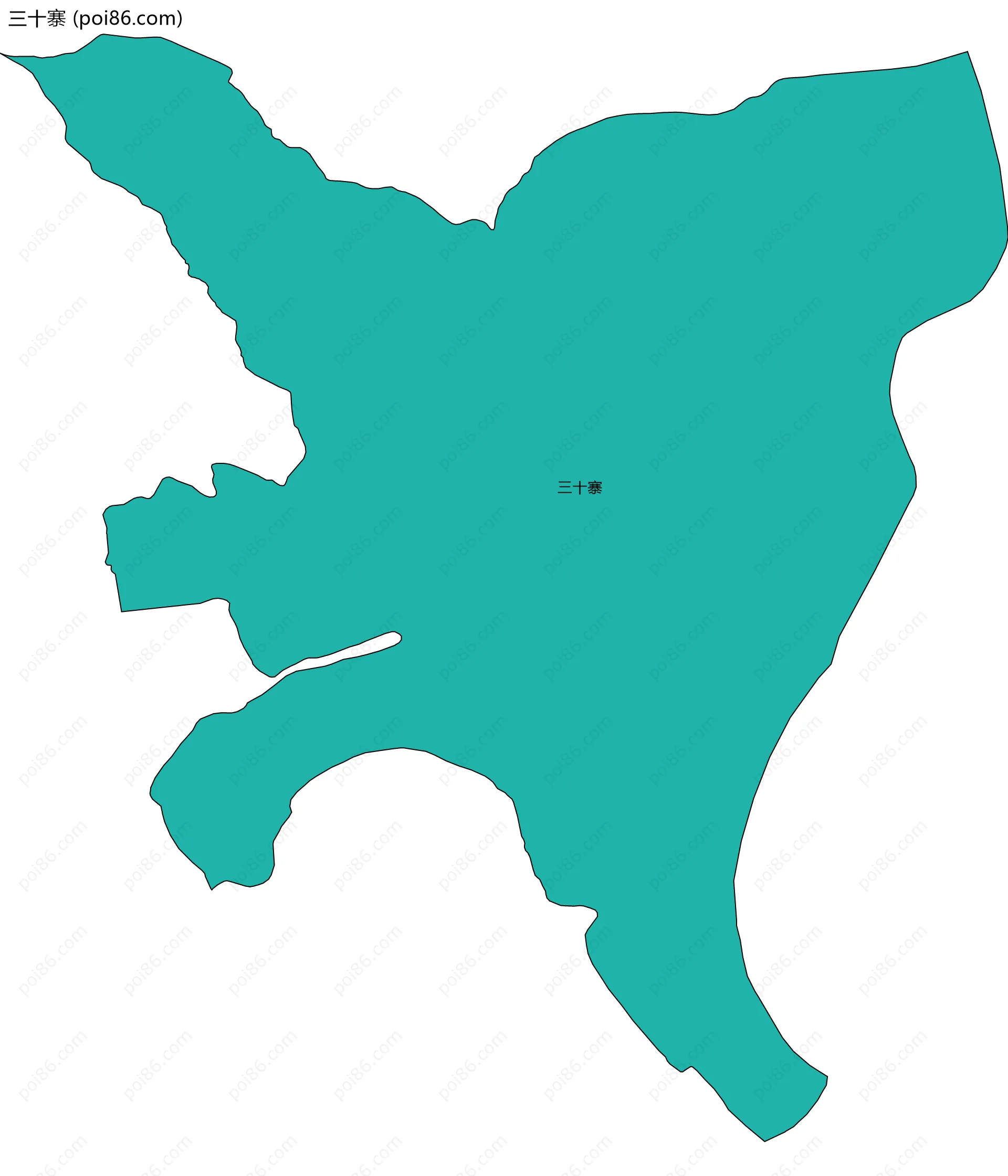 三十寨边界地图