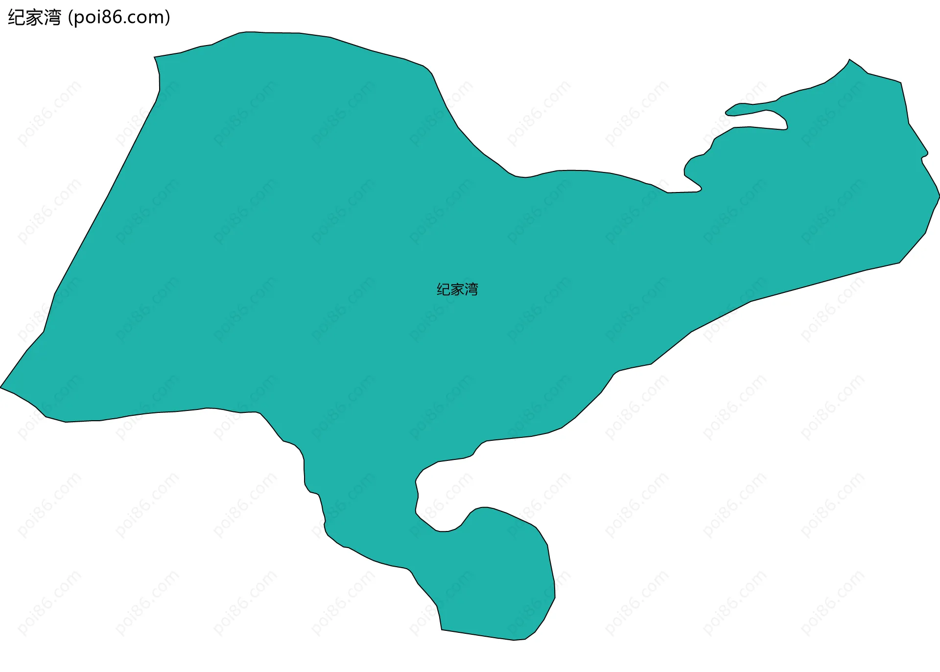 纪家湾边界地图