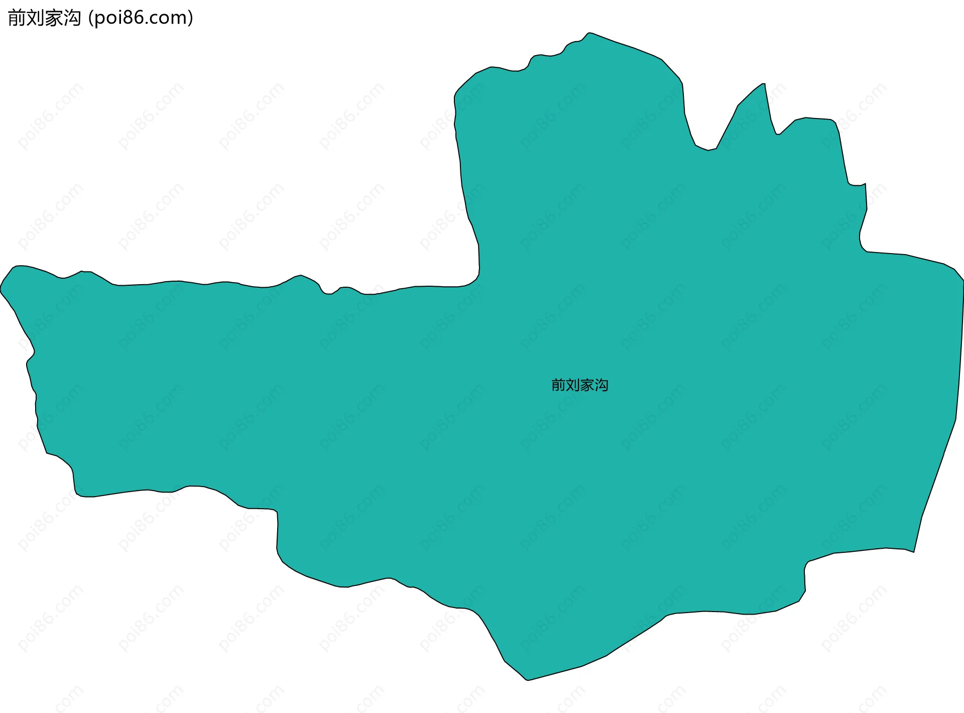 前刘家沟边界地图