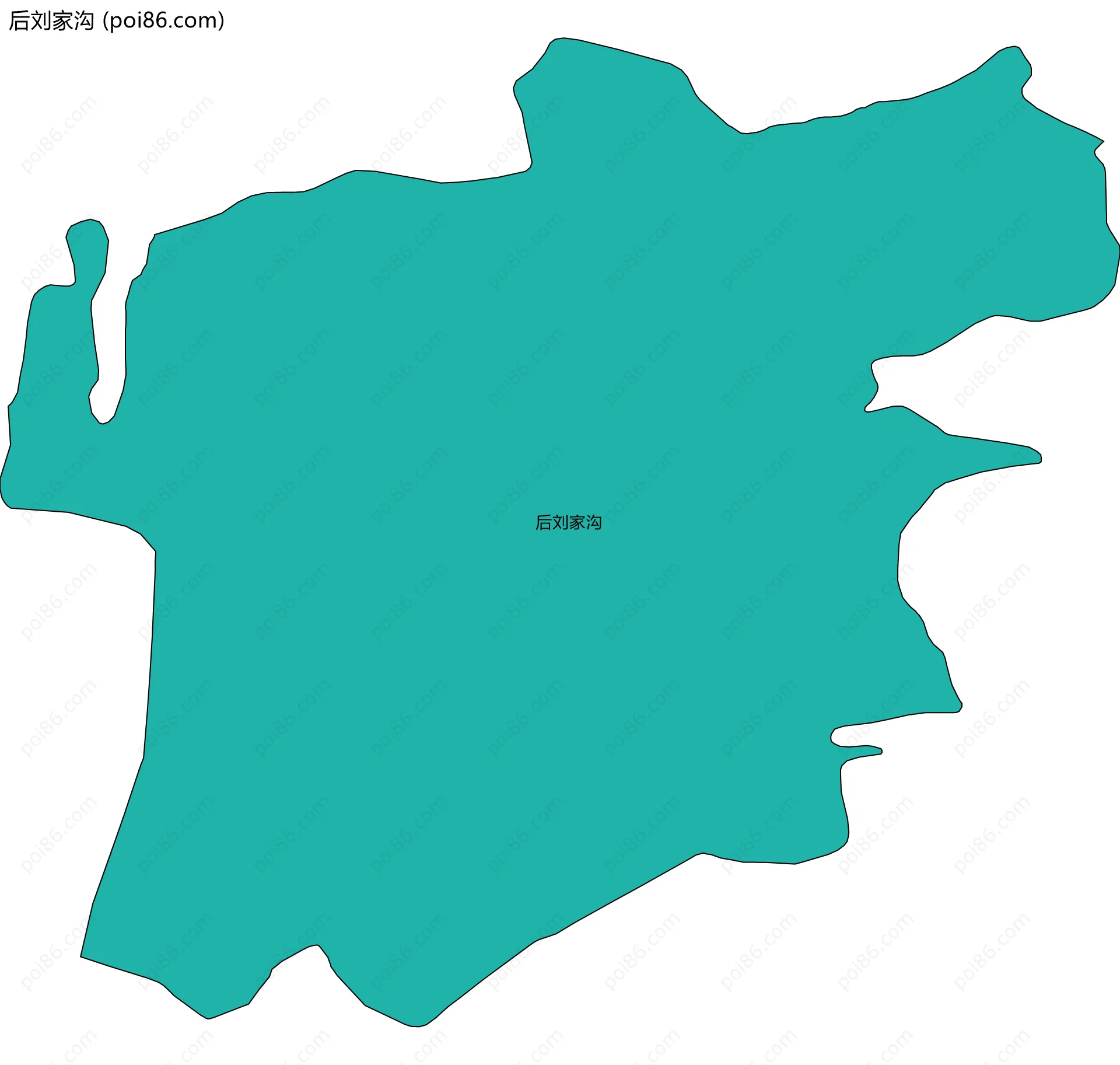 后刘家沟边界地图