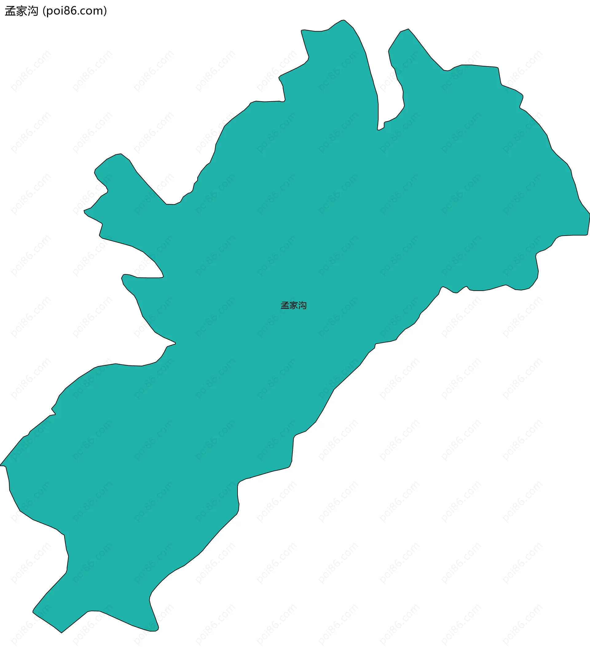 孟家沟边界地图