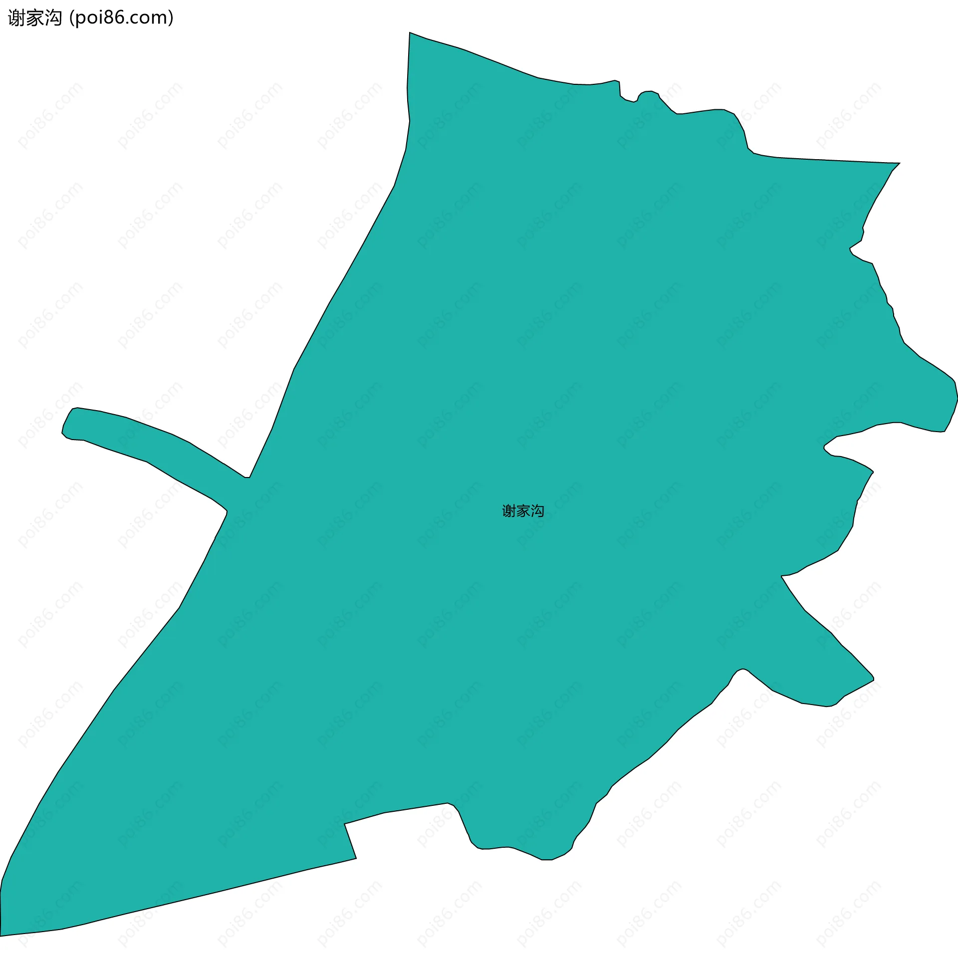 谢家沟边界地图