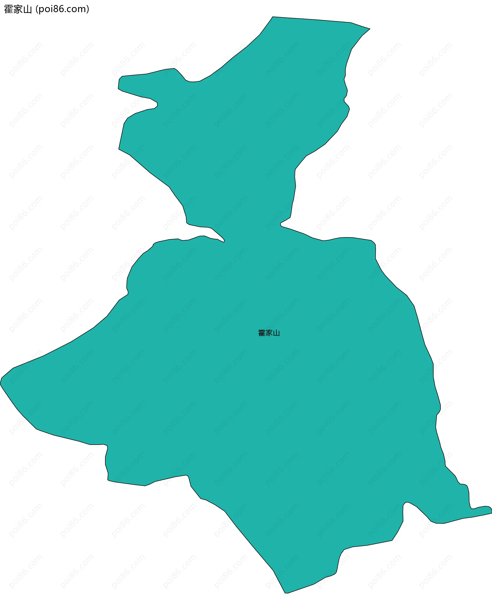 霍家山边界地图