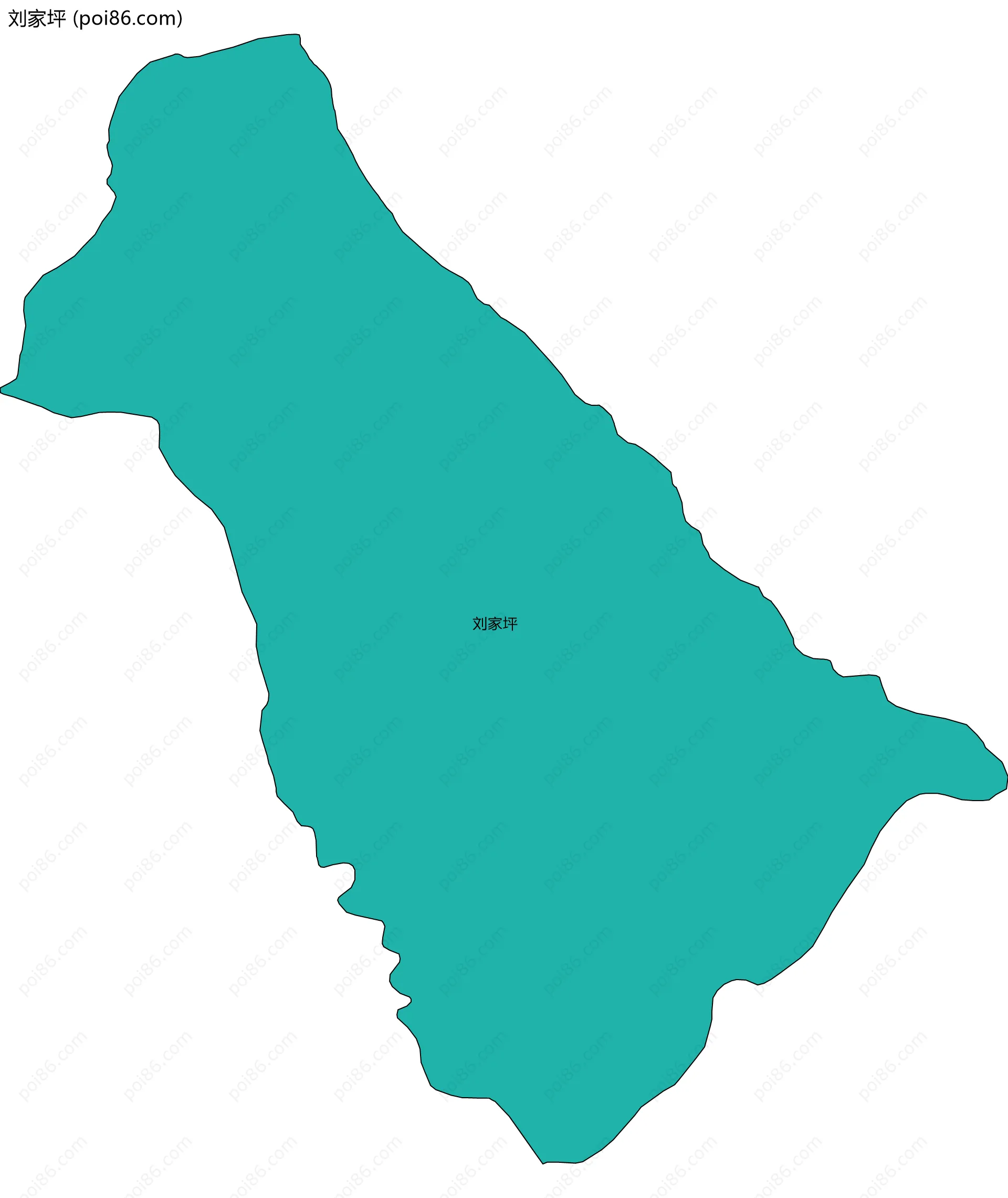 刘家坪边界地图