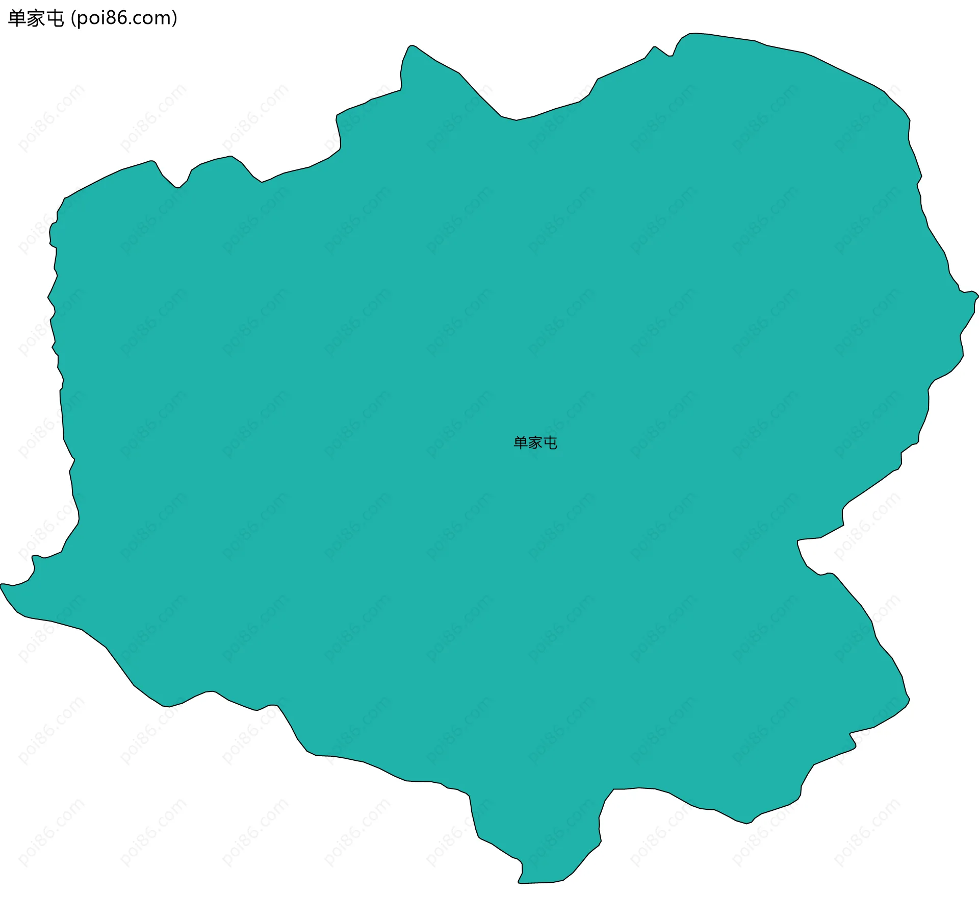 单家屯边界地图