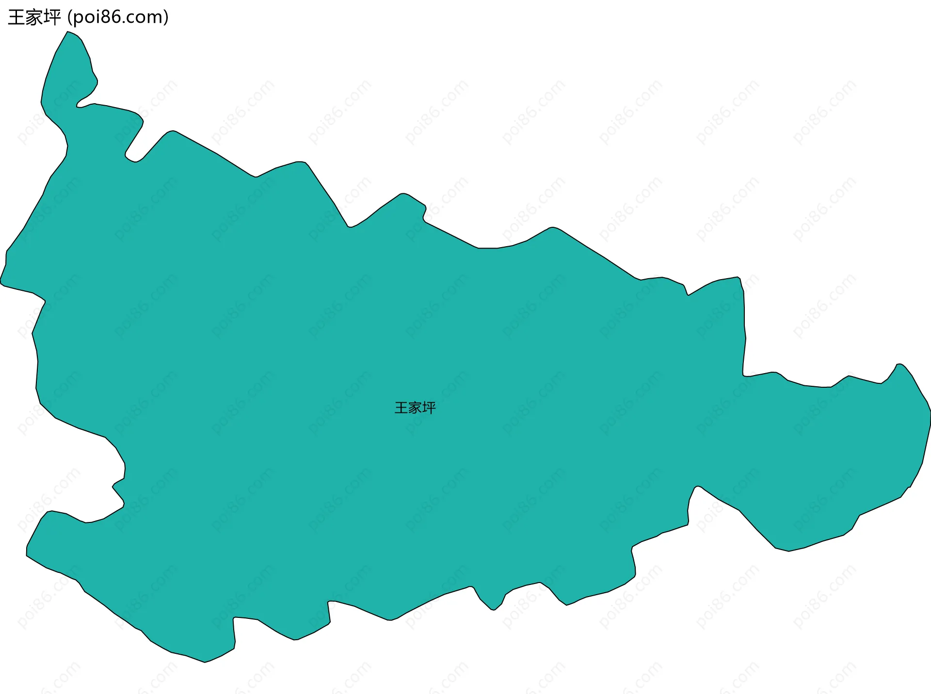 王家坪边界地图