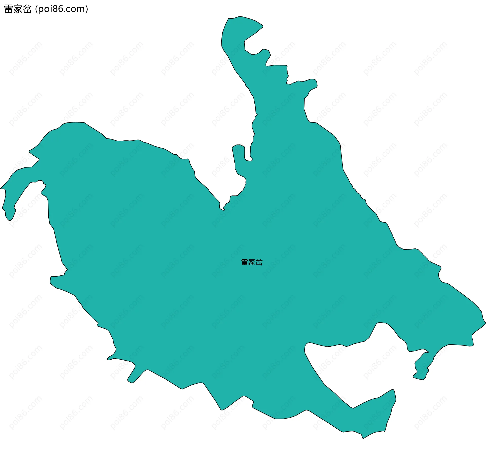 雷家岔边界地图