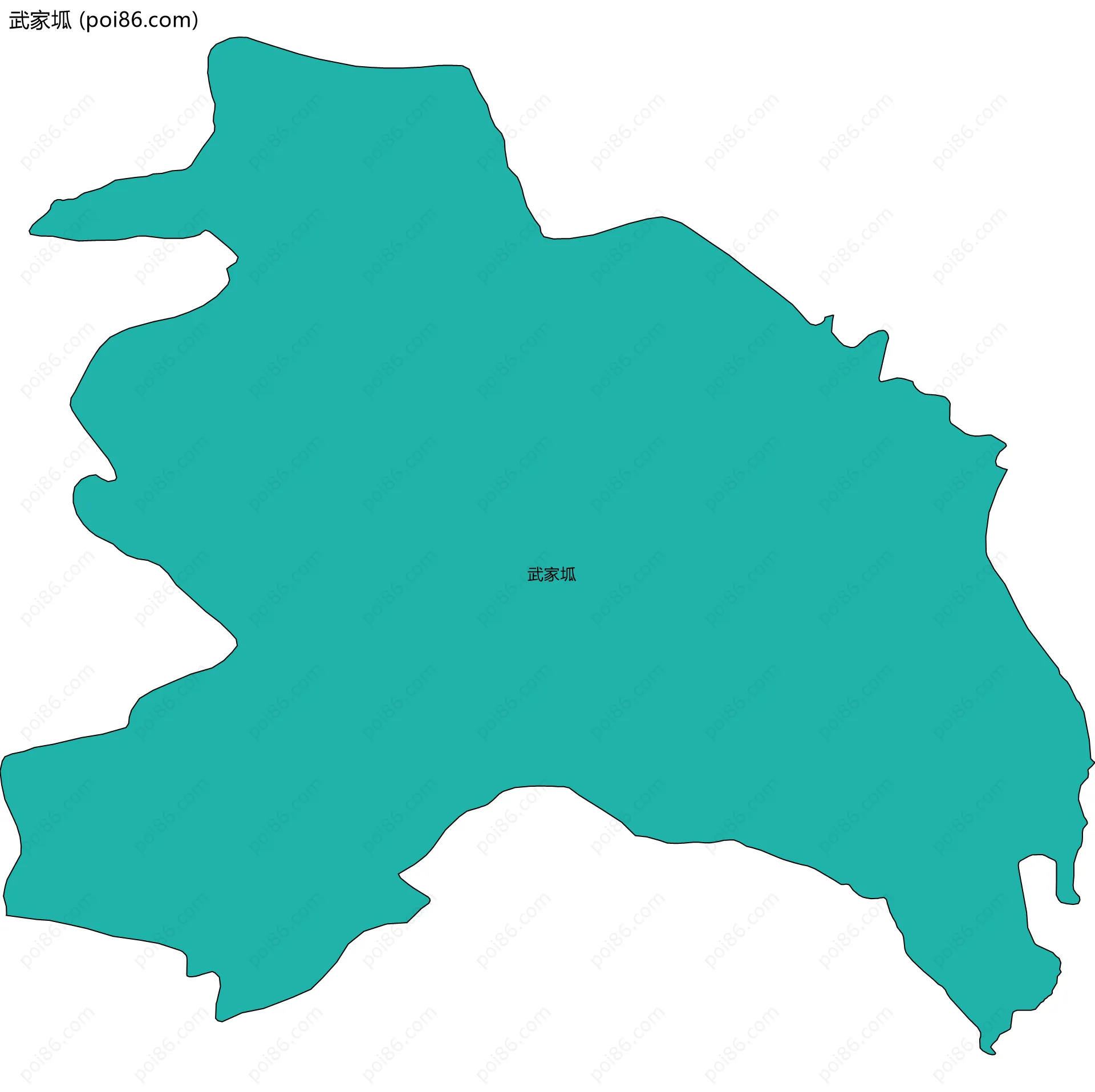 武家坬边界地图