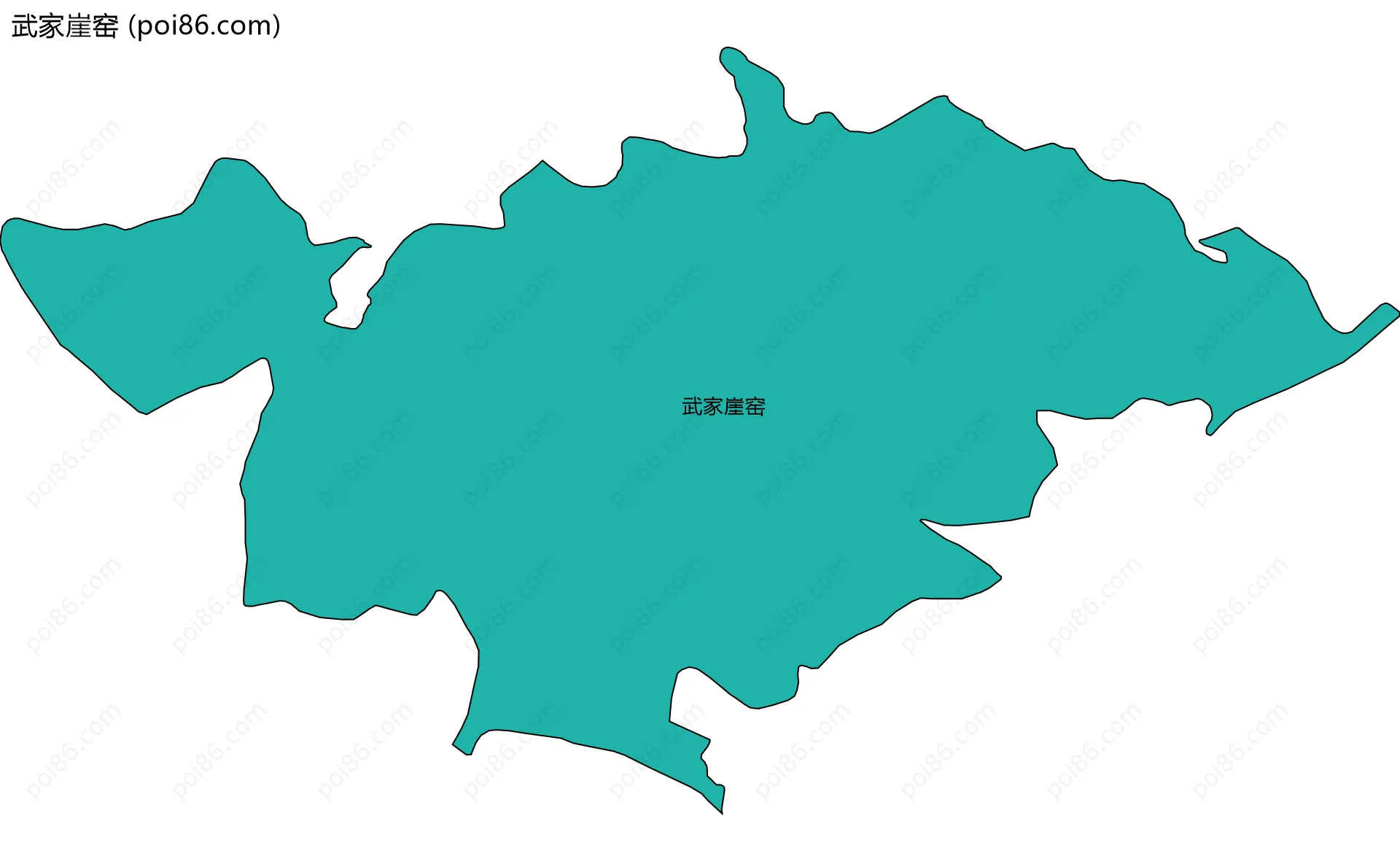 武家崖窑边界地图