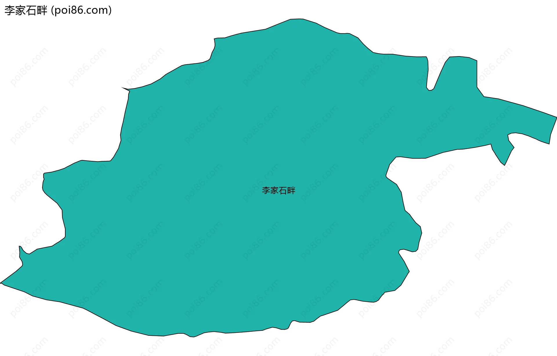 李家石畔边界地图