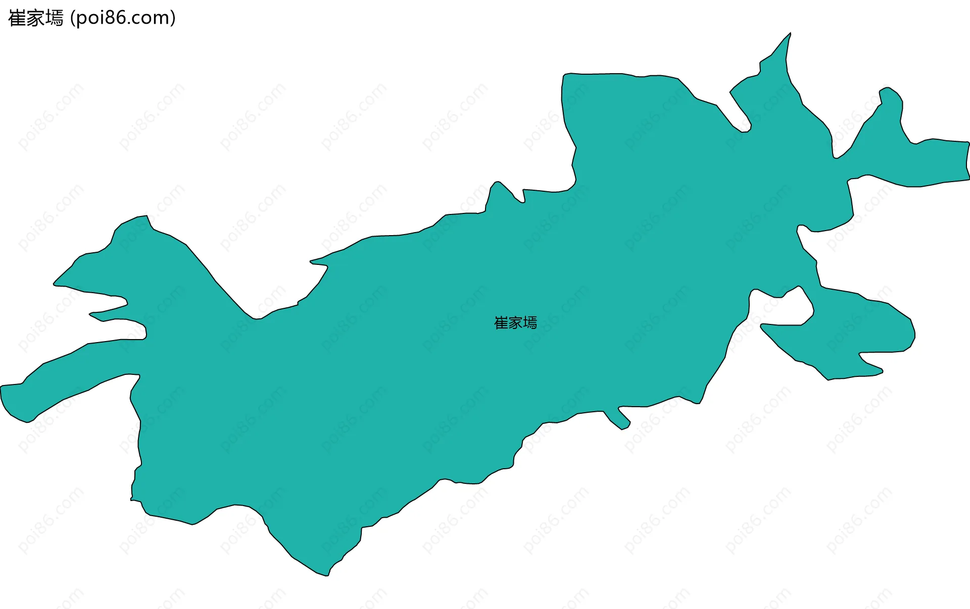 崔家墕边界地图