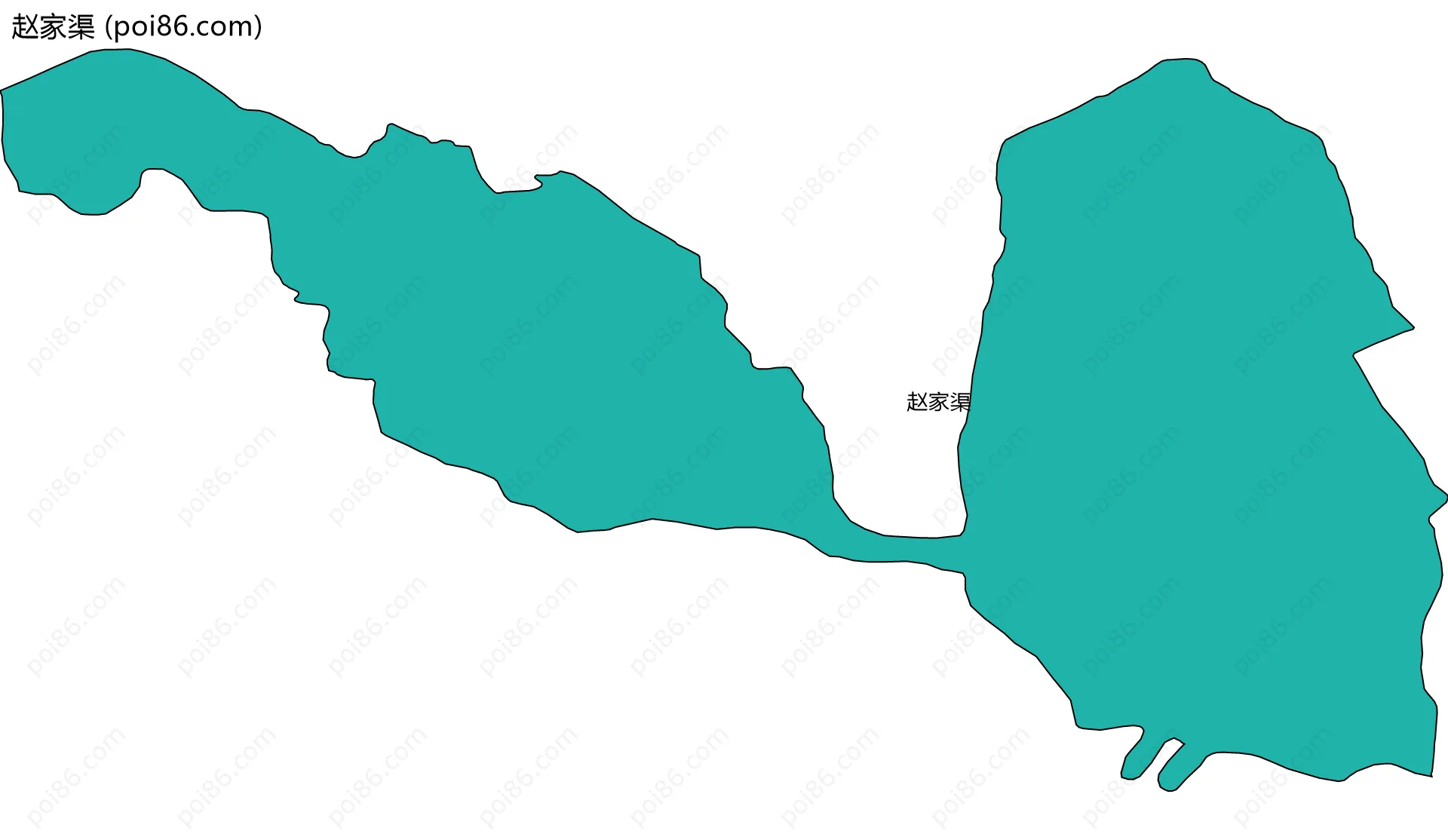 赵家渠边界地图