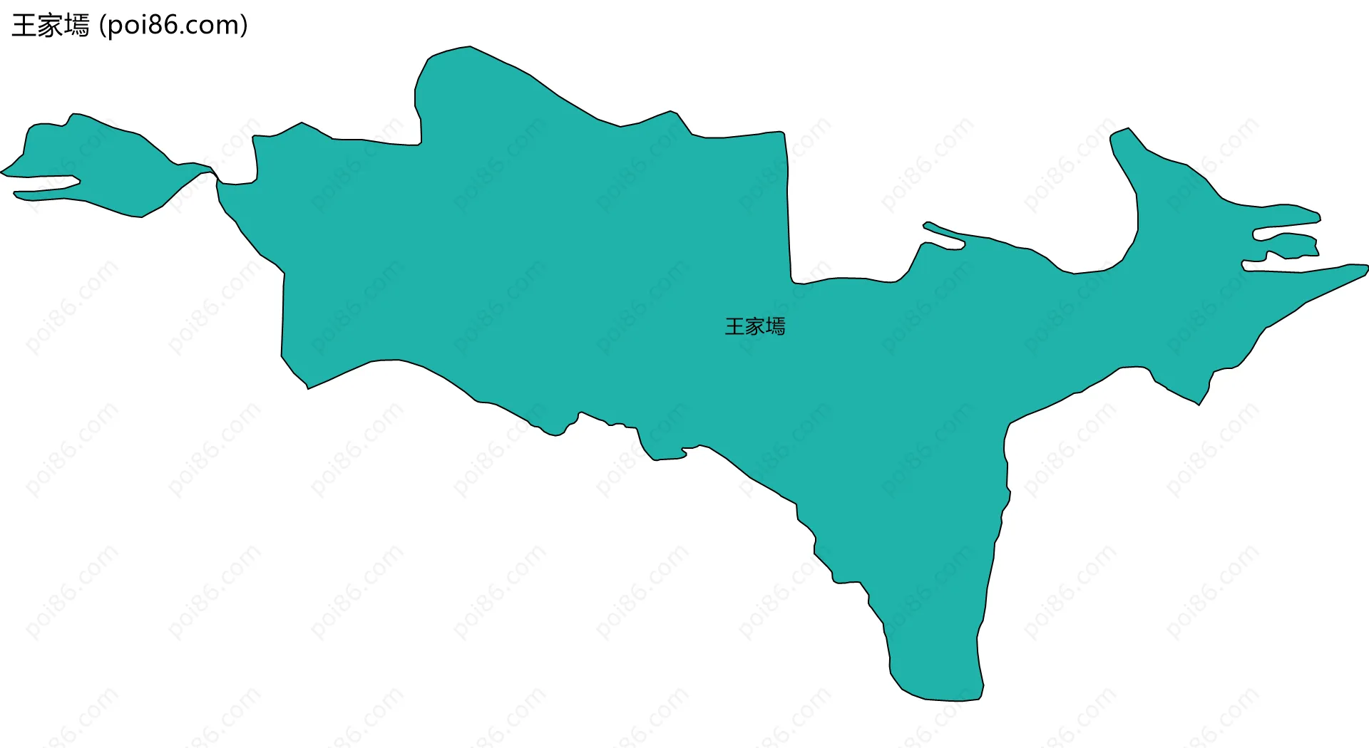 王家墕边界地图