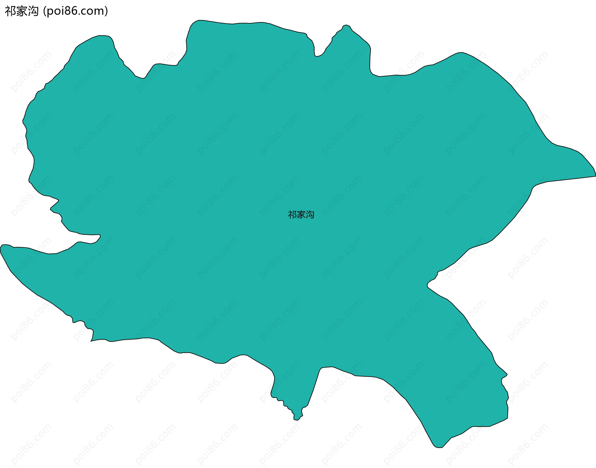 祁家沟边界地图